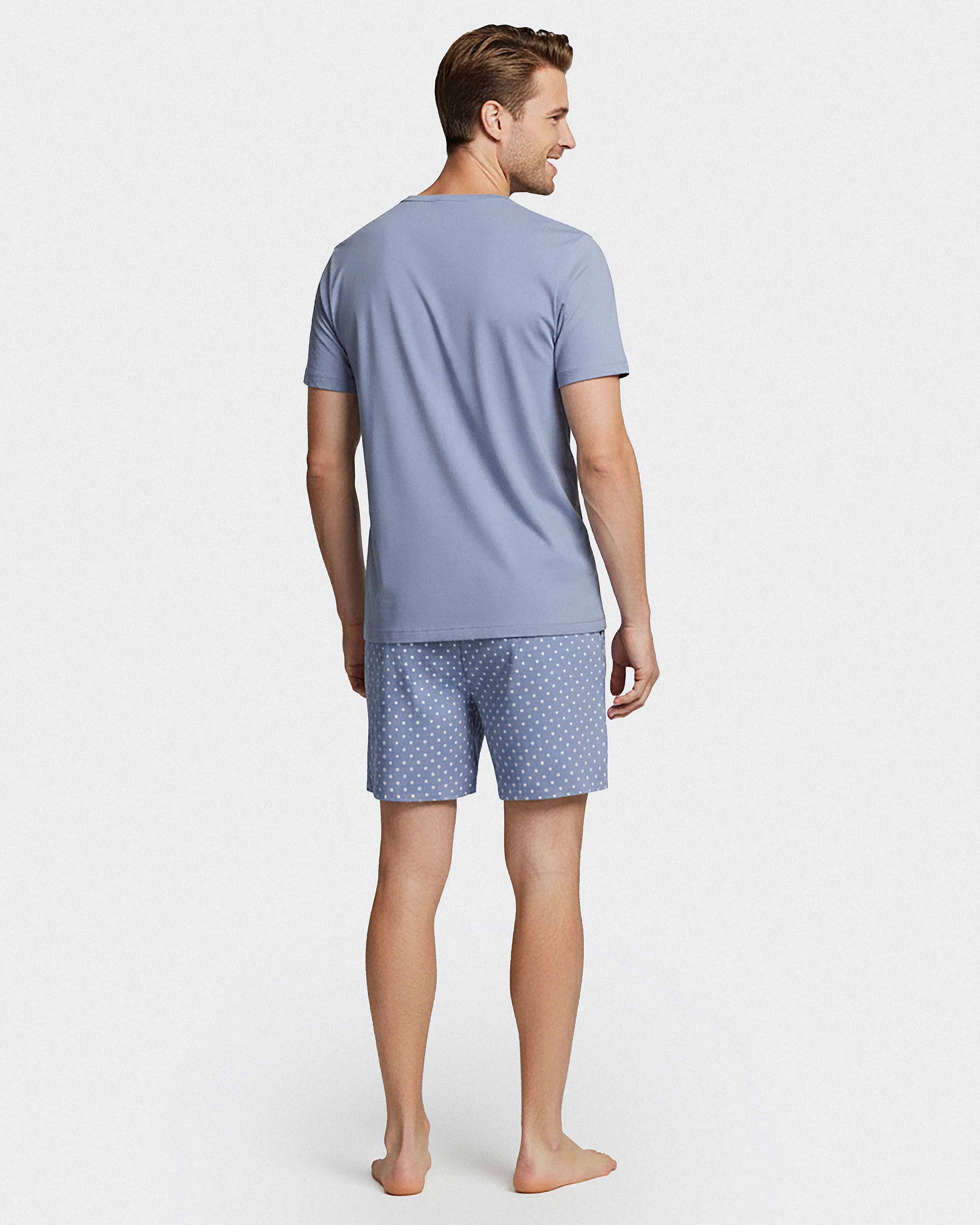 Pijama curto de homem em Algodão
