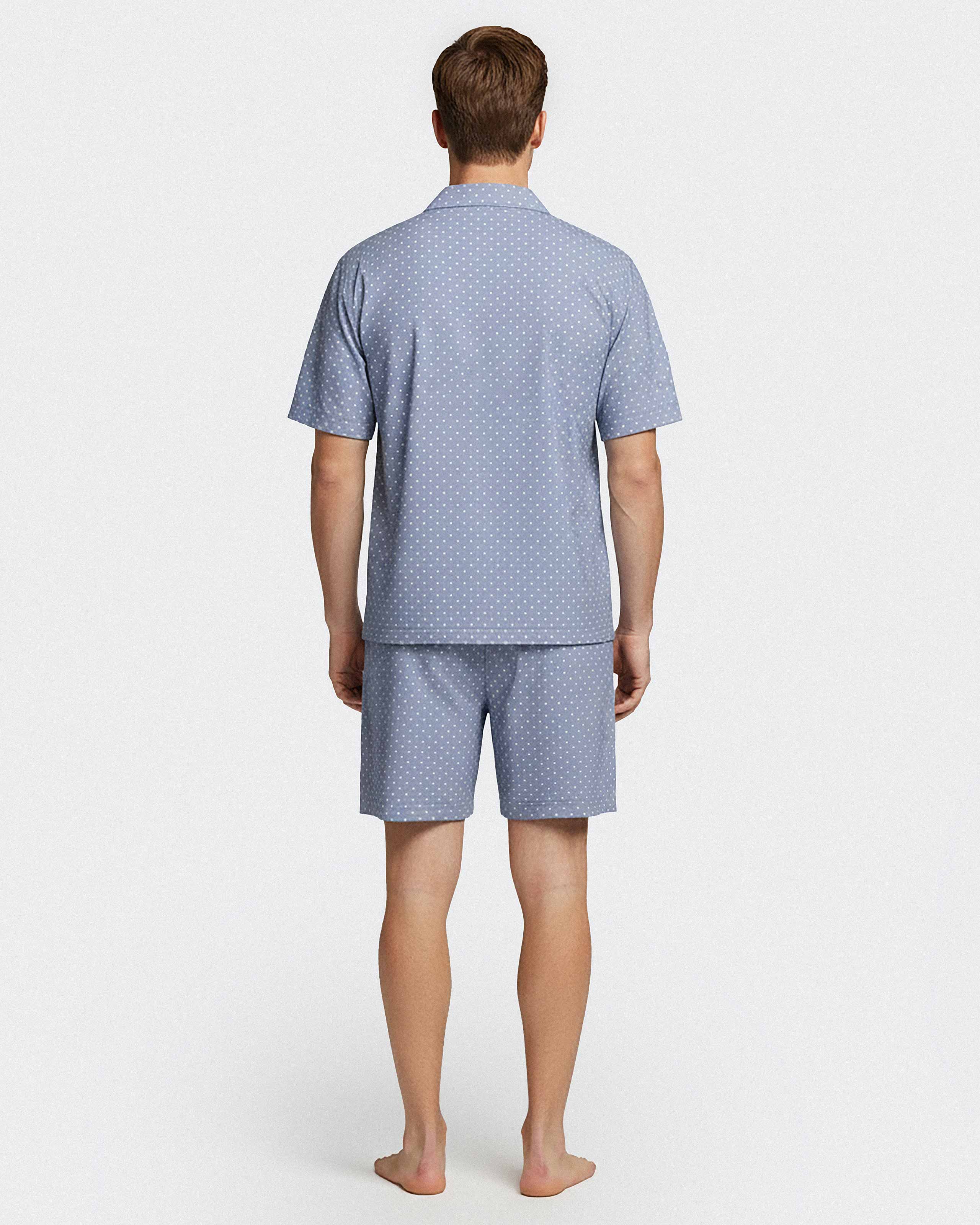 Pyjama court d'homme avec boutons en Coton