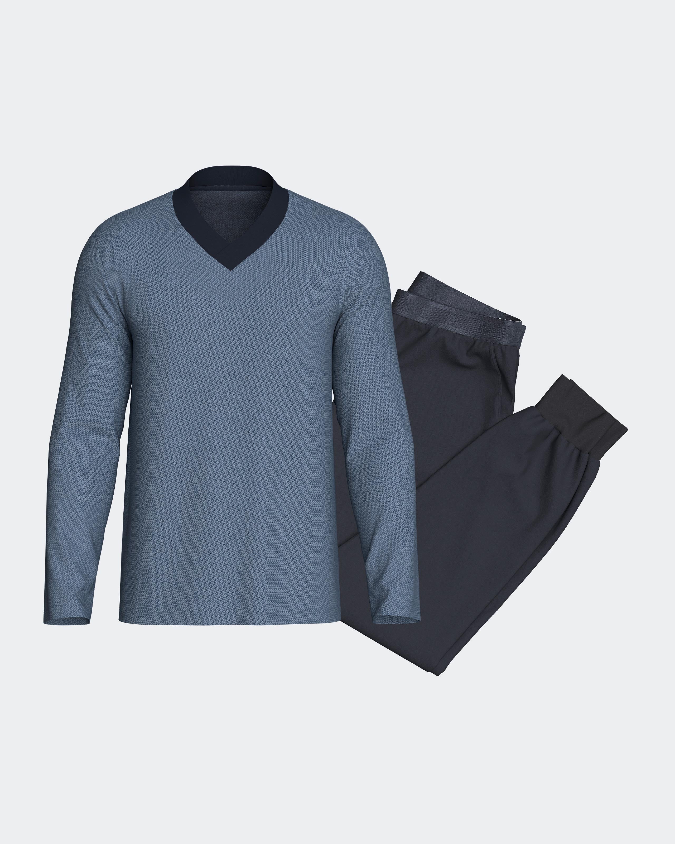 Cotton men's pyjama with cuffs