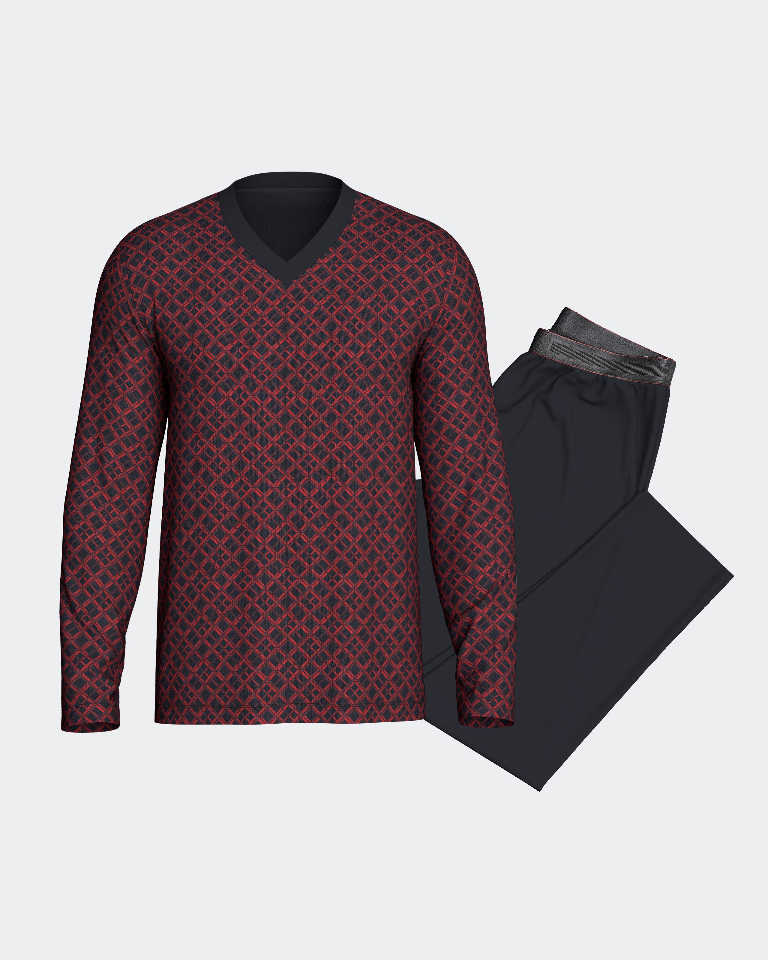 Herren-Pyjama mit Modal-Karo-Print