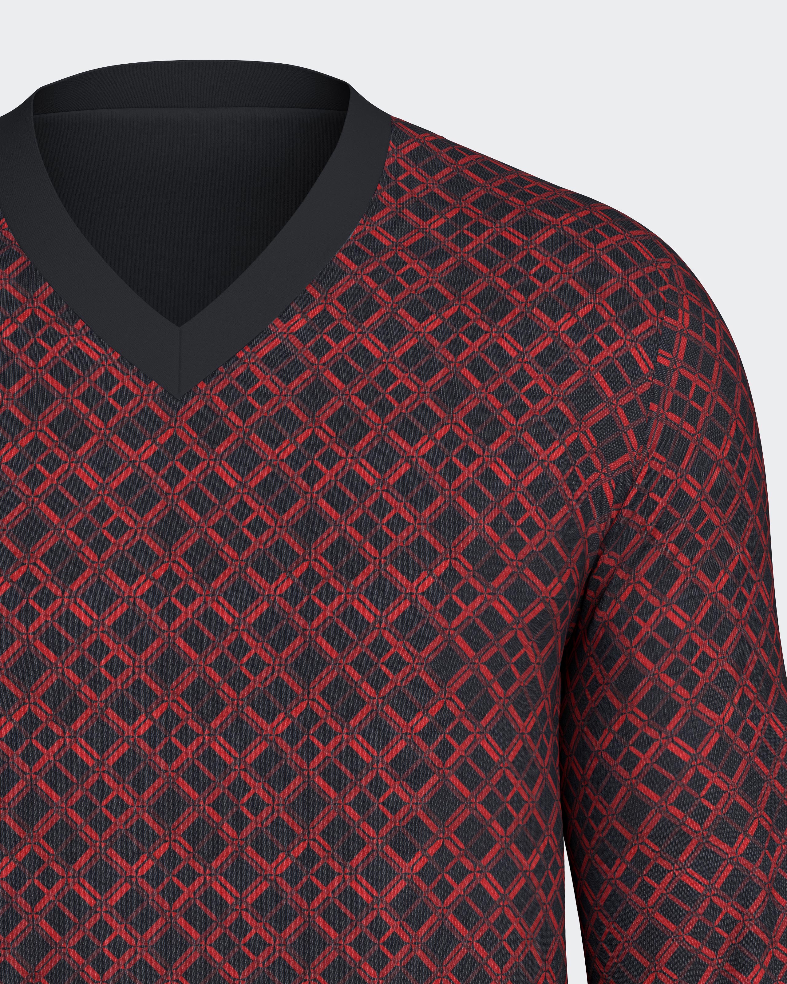 Men's pyjama with chequered print in modal