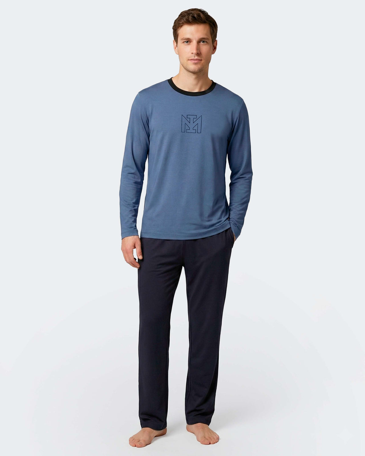 Men's carded pyjama in Cotton