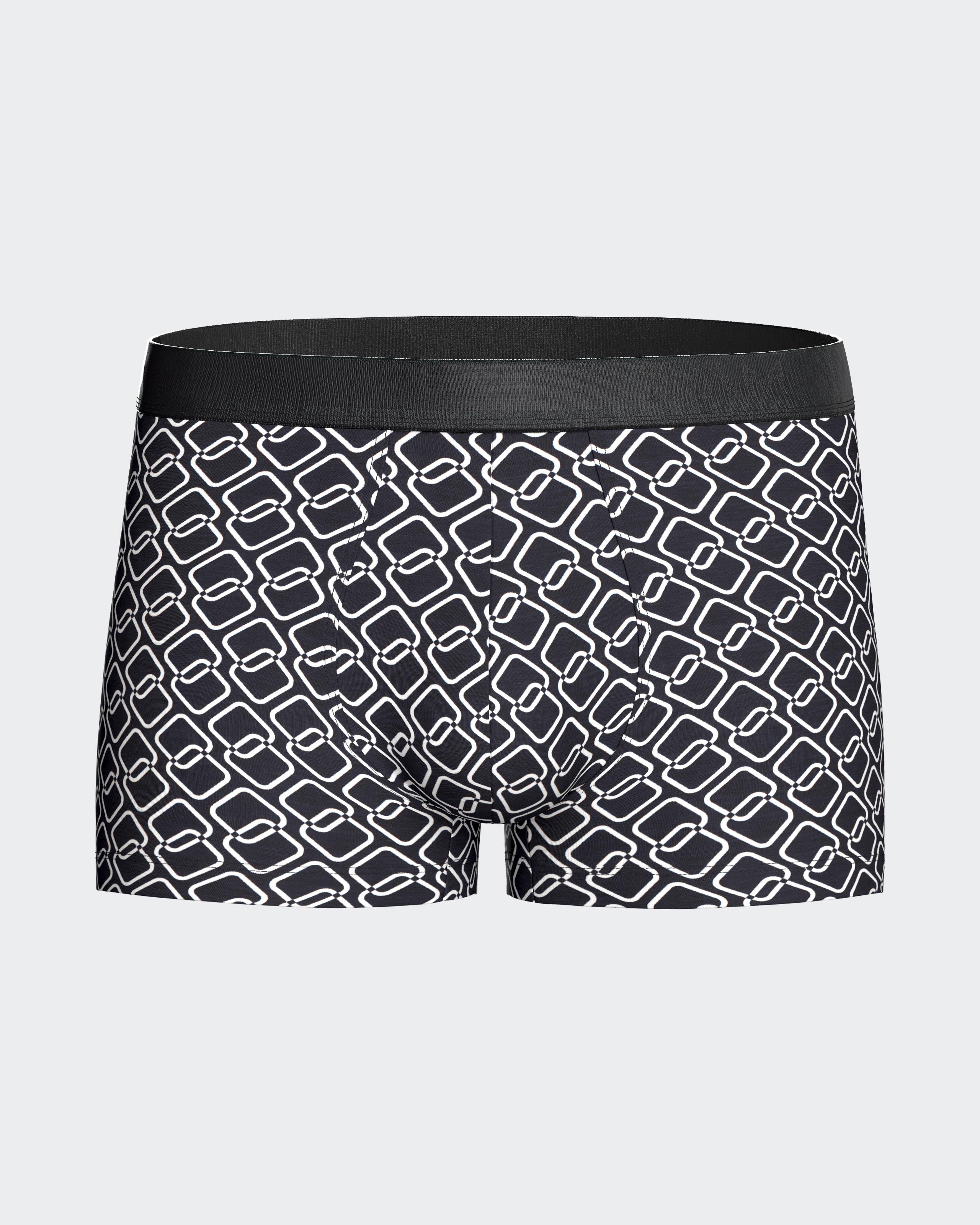 Boxer de homem estampado geométrico em Lyocell