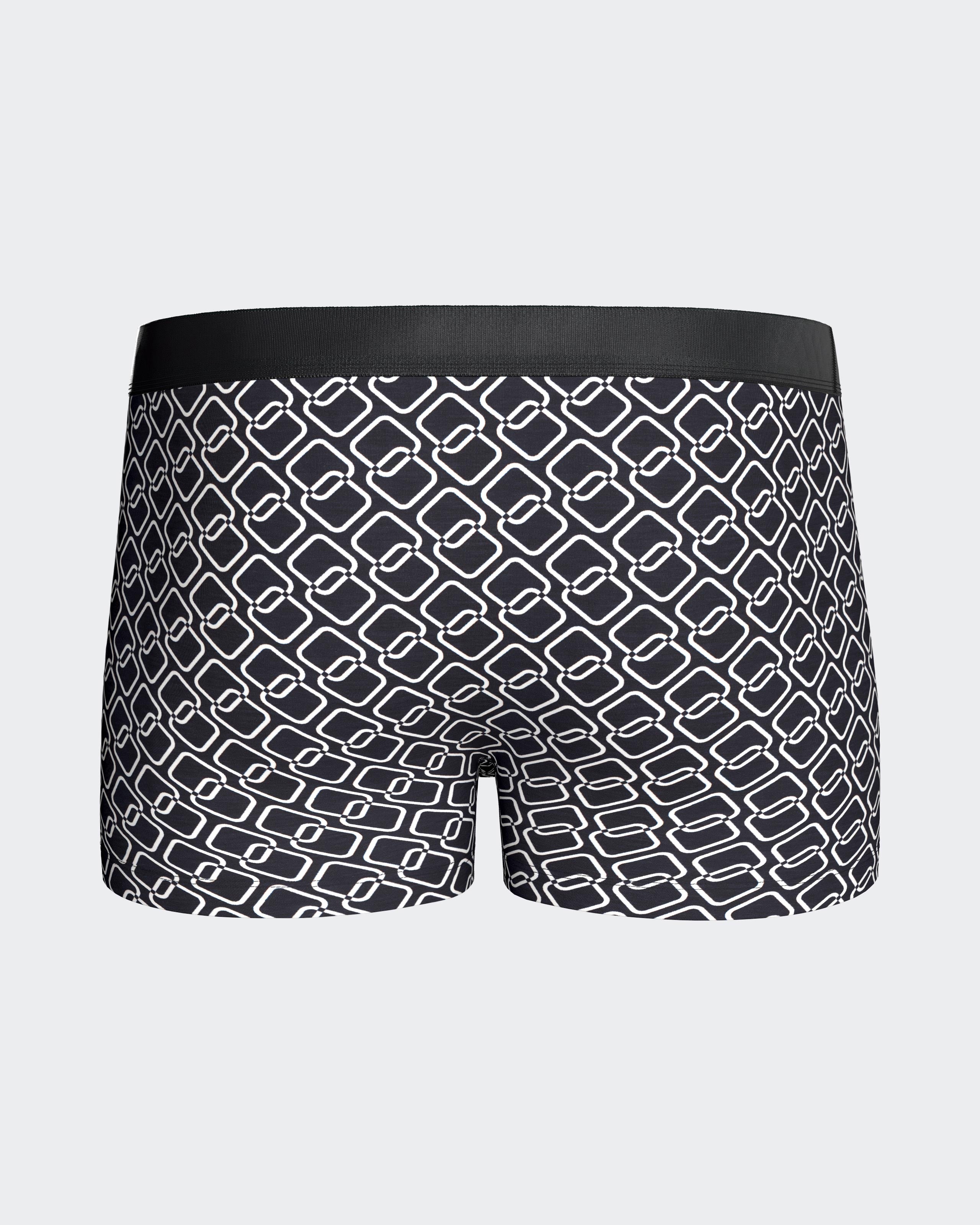 Boxer de homem estampado geométrico em Lyocell