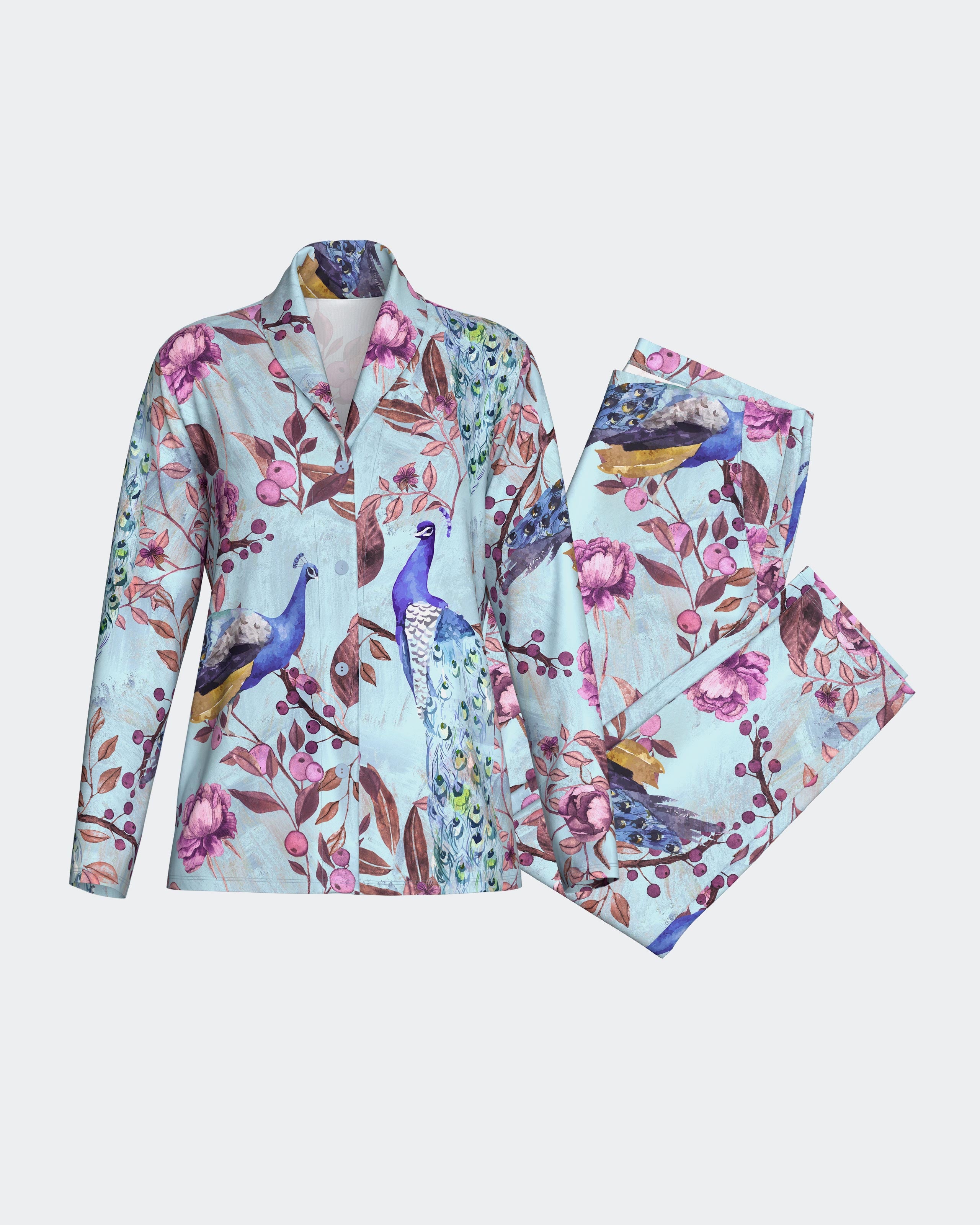 Damen-Pyjama mit Knöpfen aus Modal