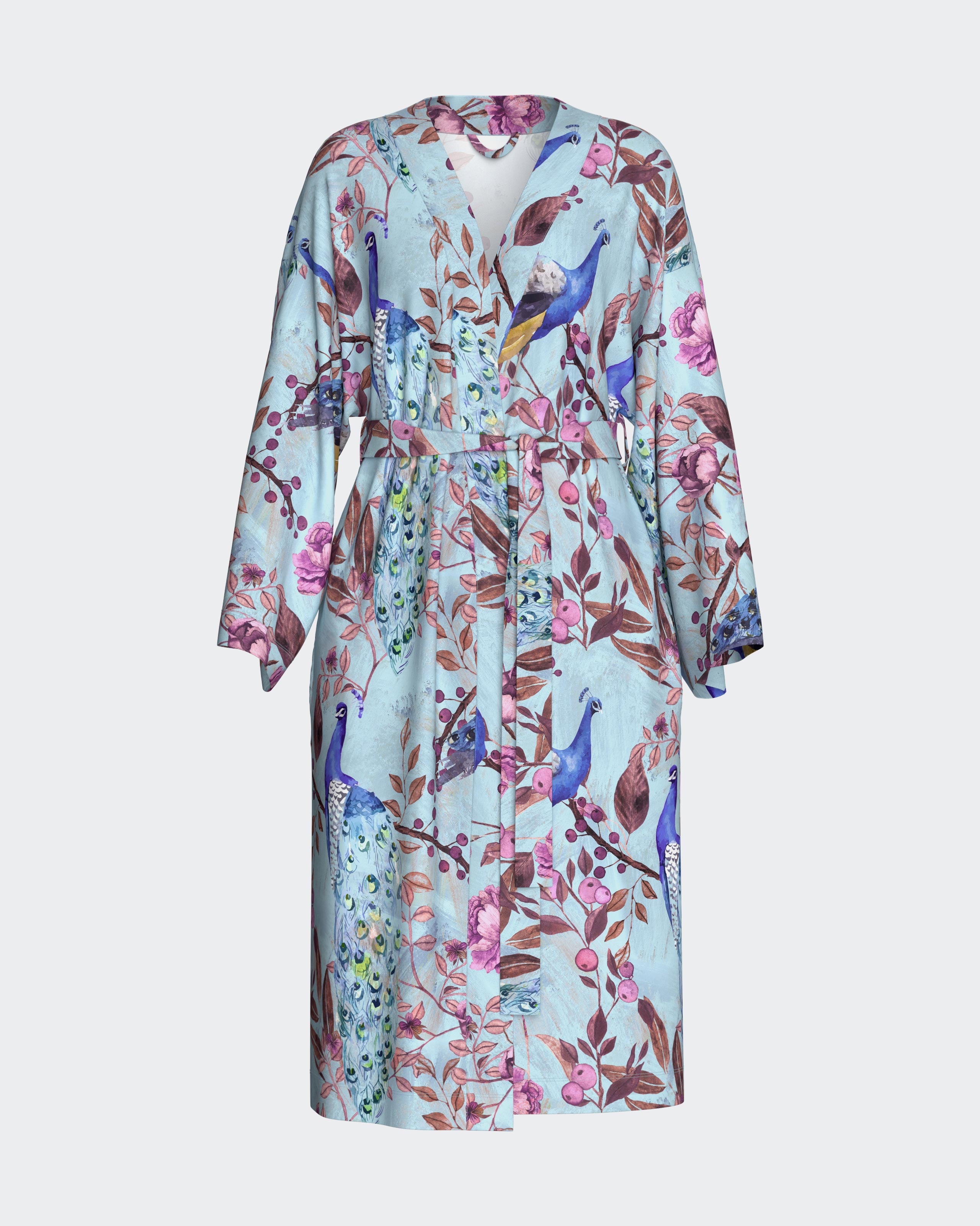 Damenrobe mit orientalischem Print aus Modal