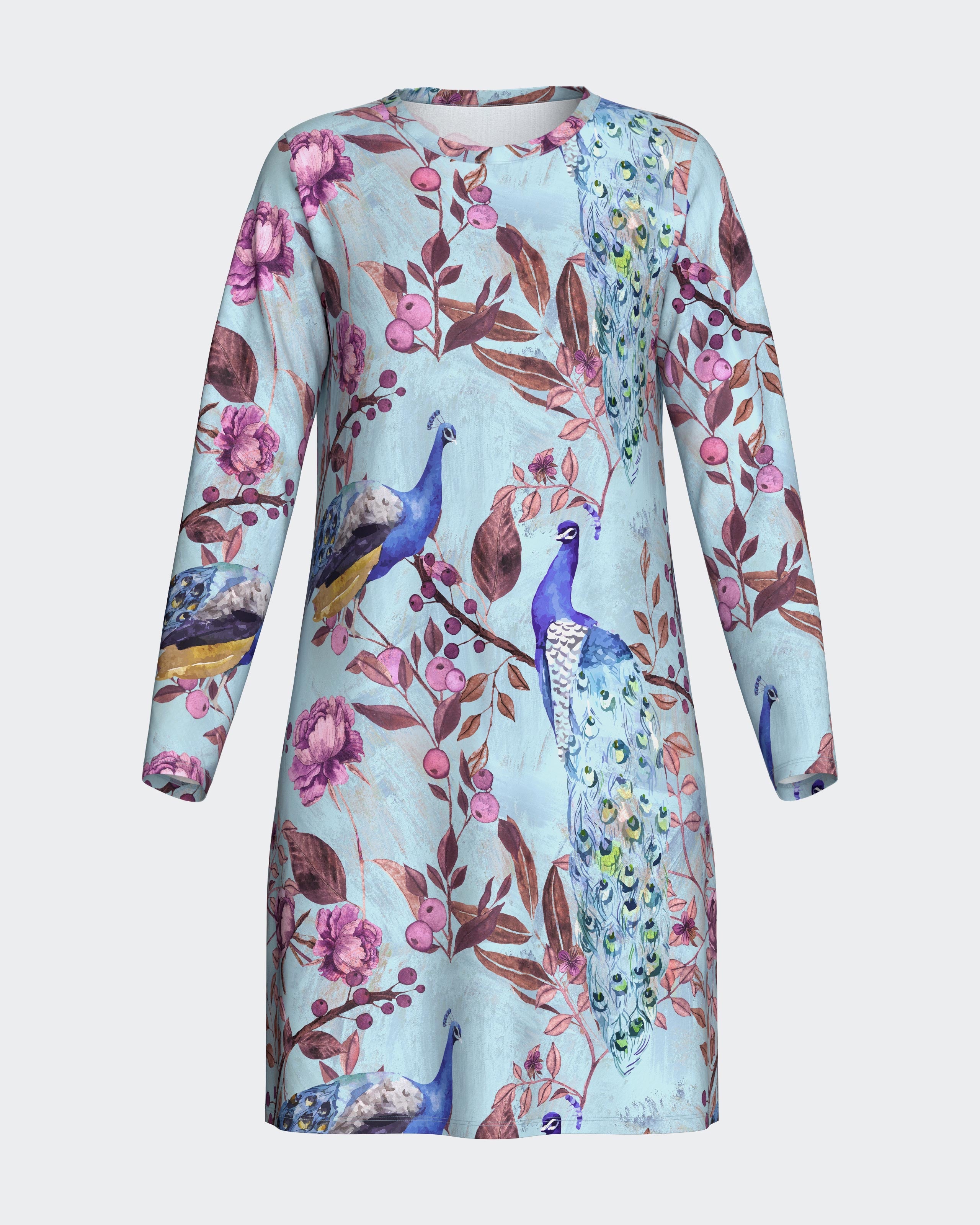 Camisa de dormir estampado oriental em Modal