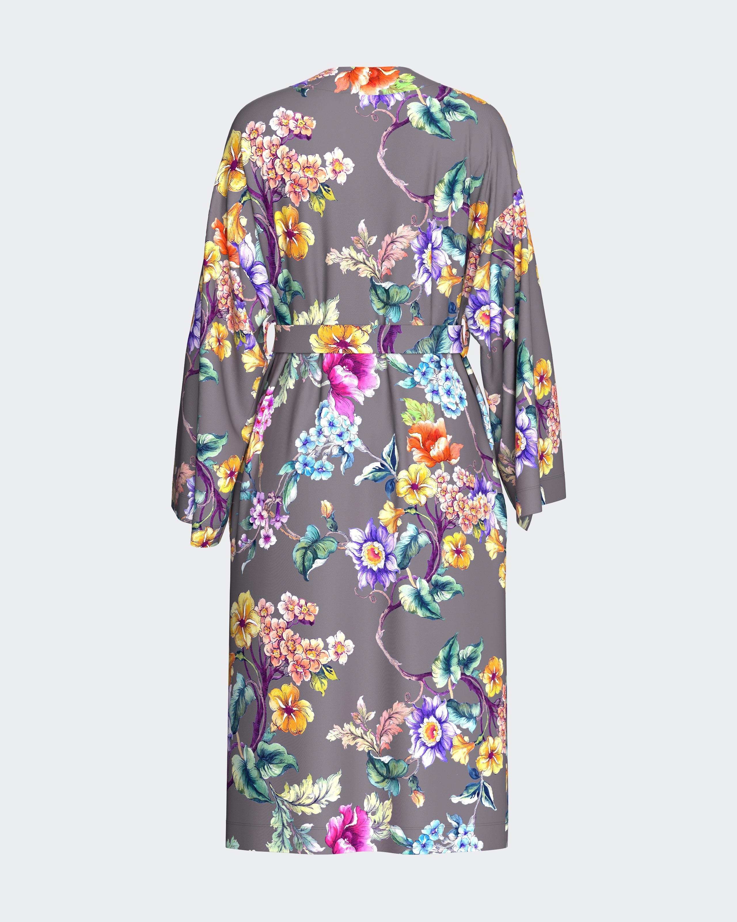 Robe de mulher estampado floral em Algodão Modal