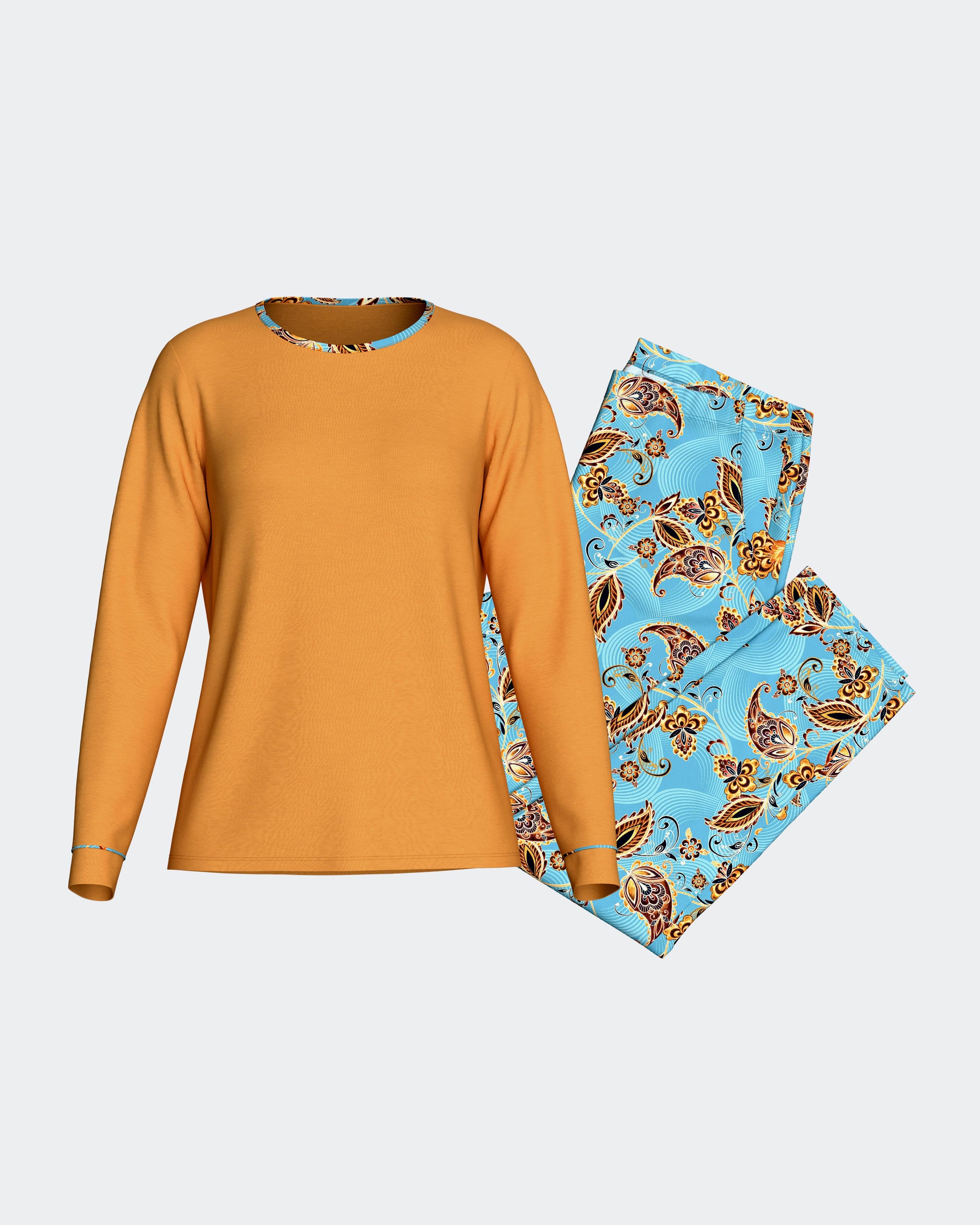Pijama de mulher estampado em Algodão Modal