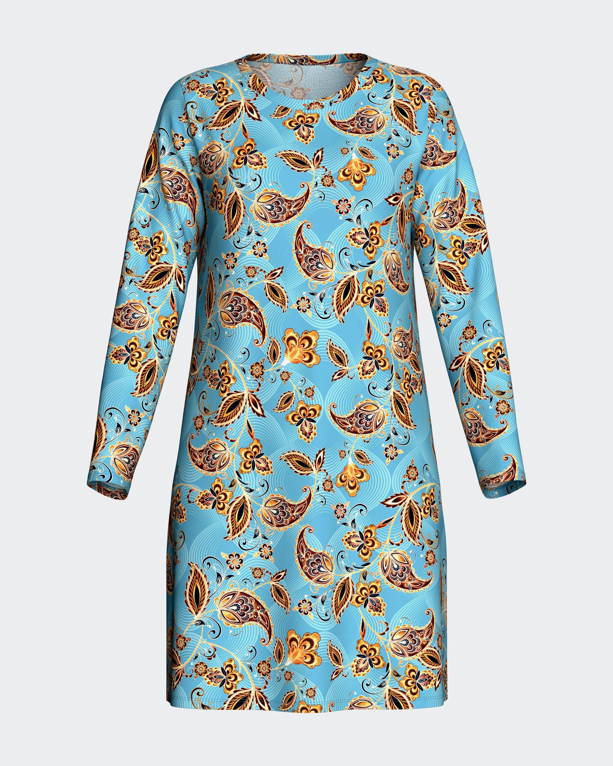 Camisa de dormir estampada em Algodão Modal