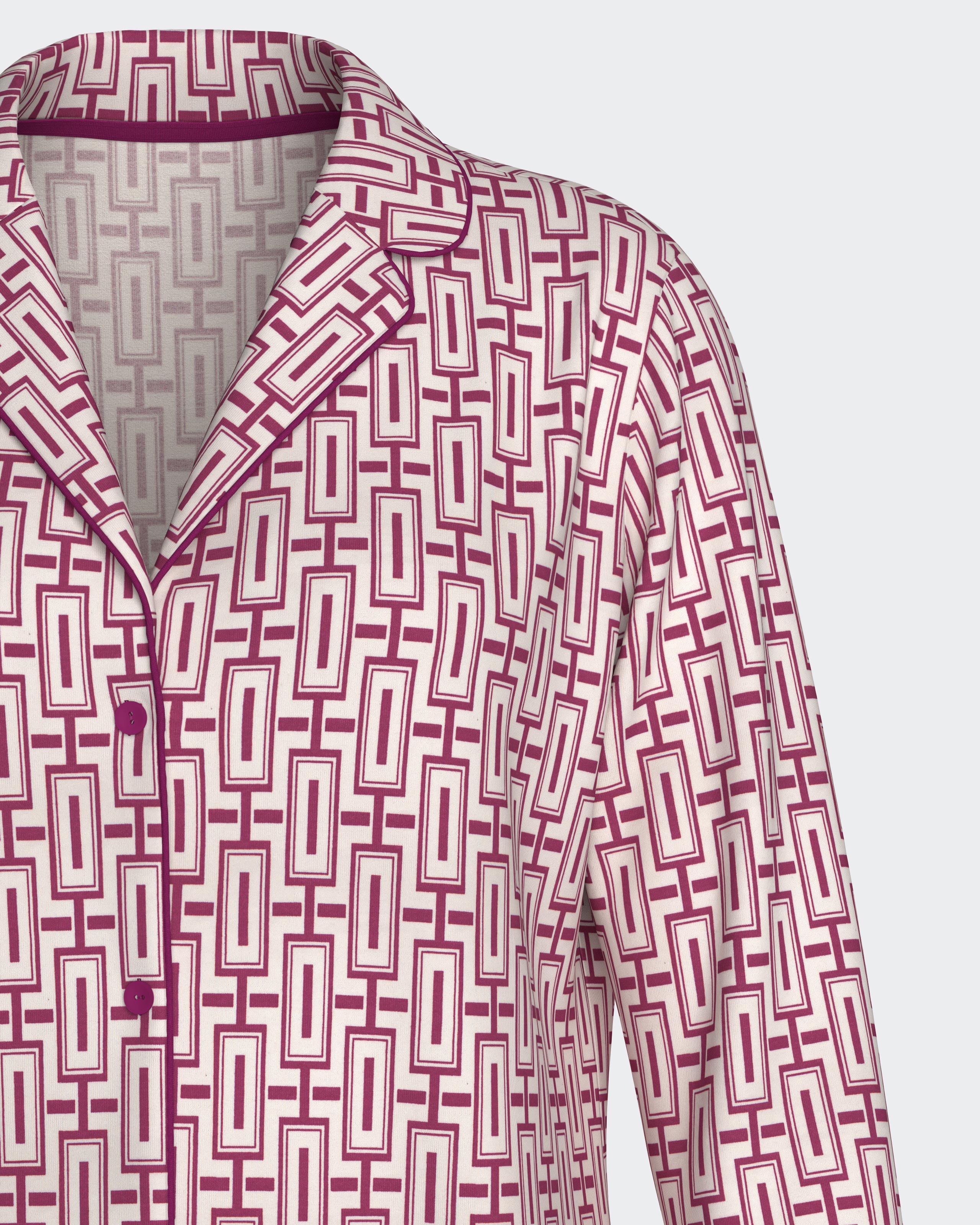 Pijama de mulher com botões em Algodão Modal