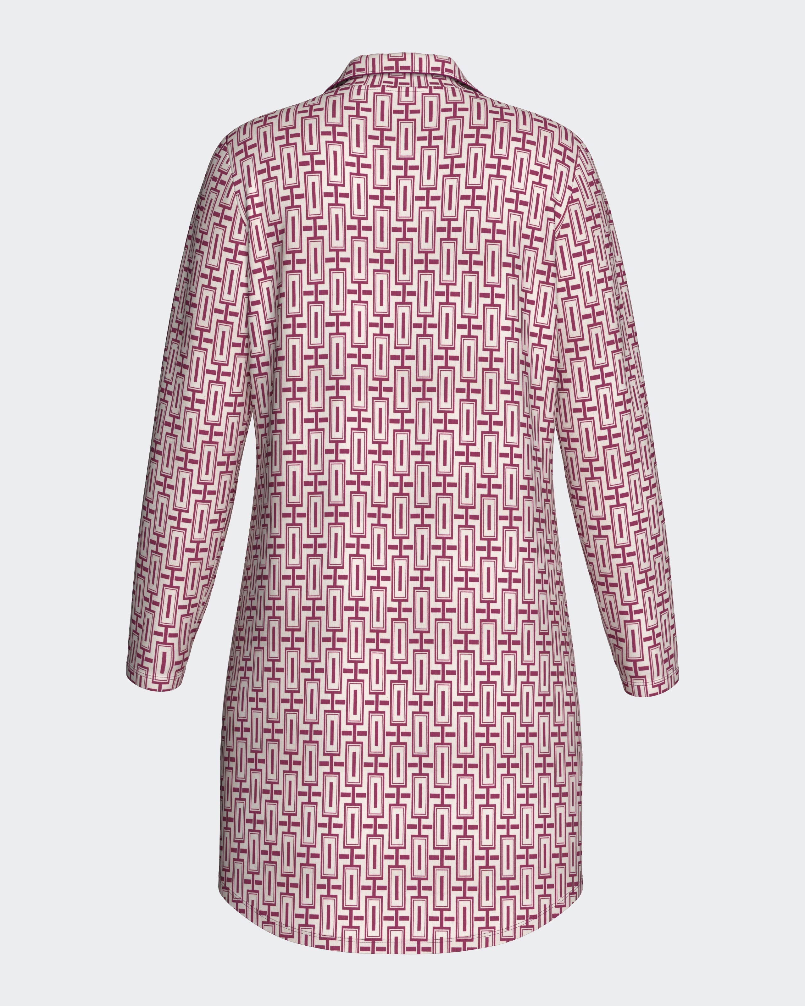 Camisa de dormir estampada em Algodão Modal