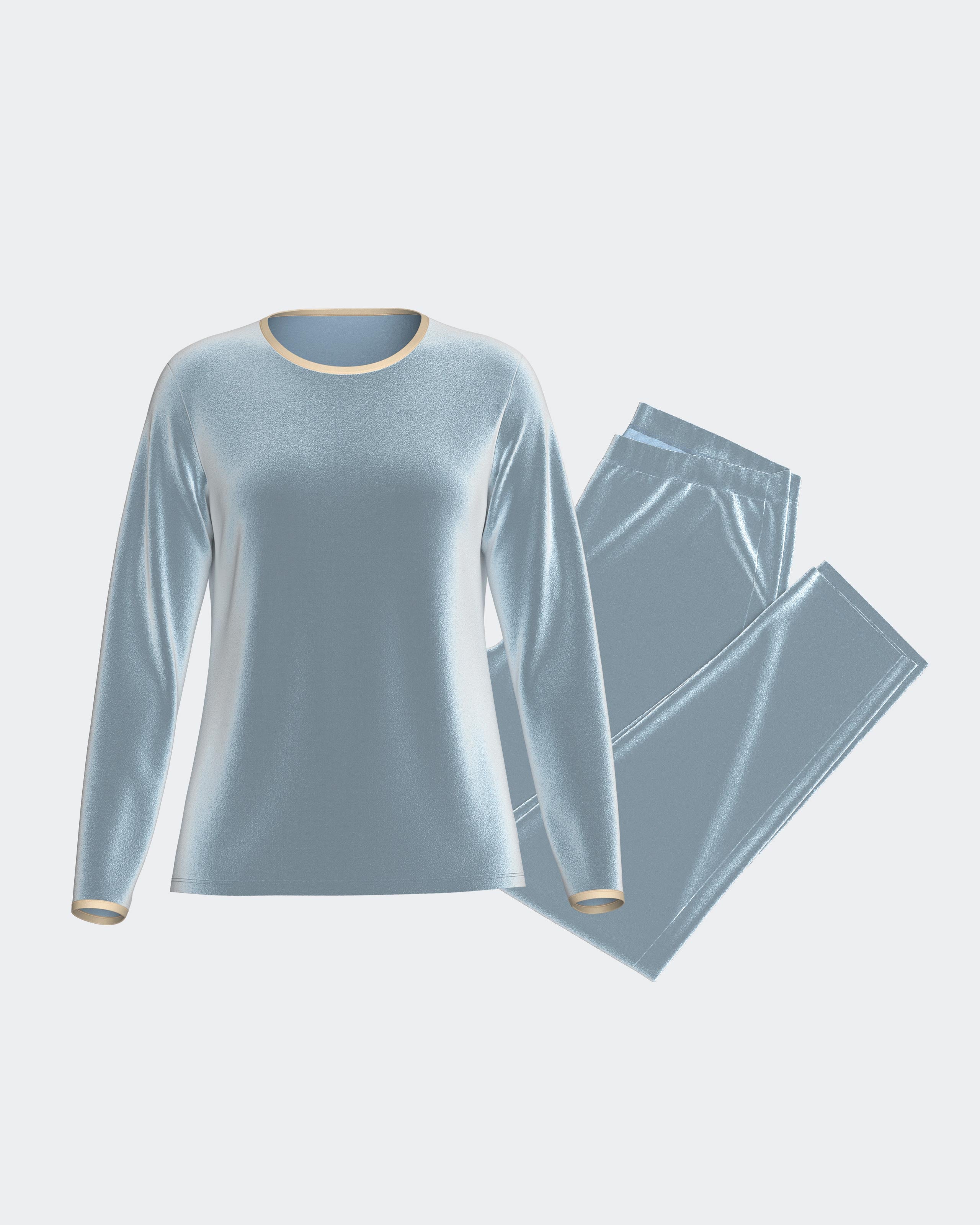 Women's velvet pyjama in Cotton Modal