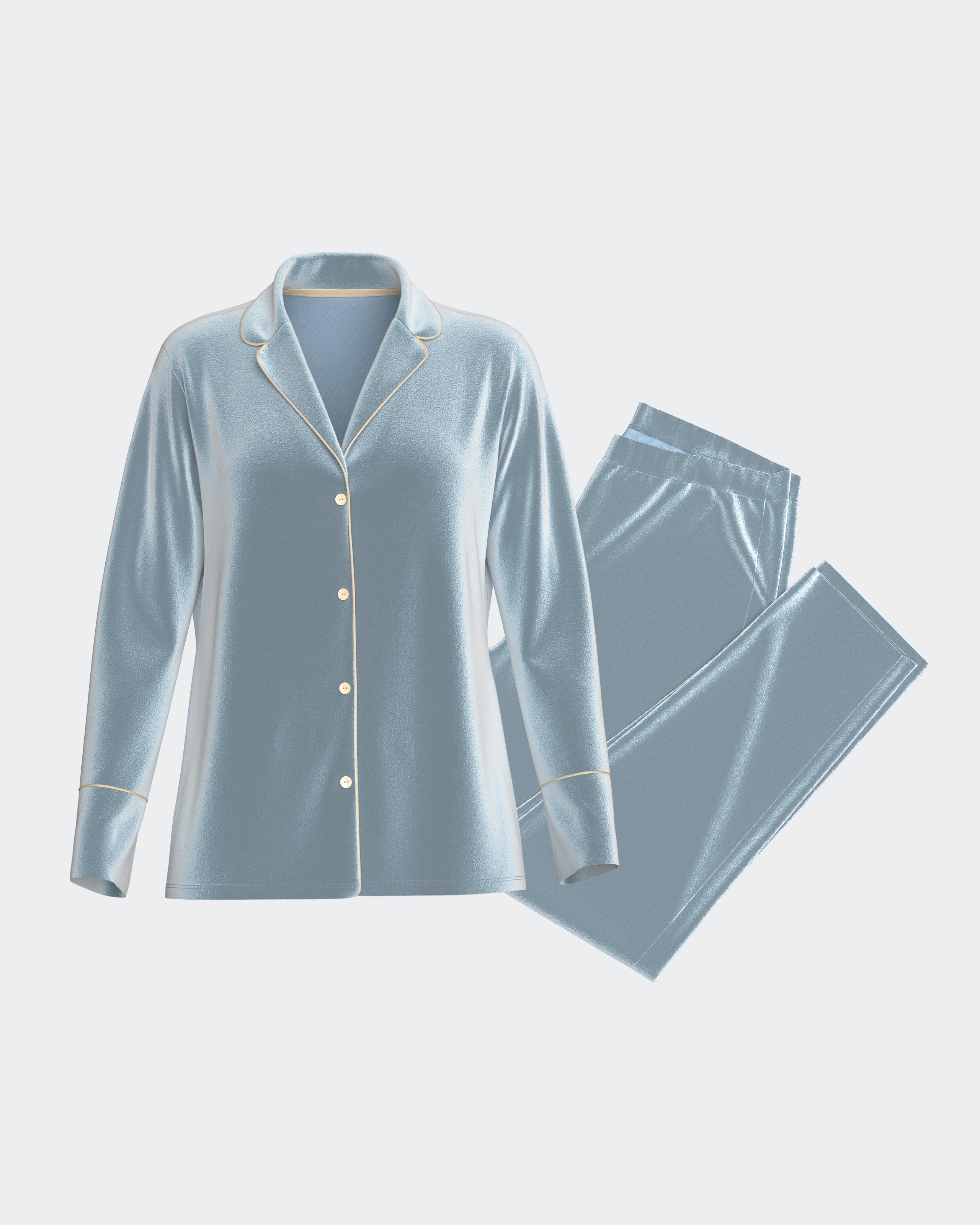 Pyjama velours en coton modal