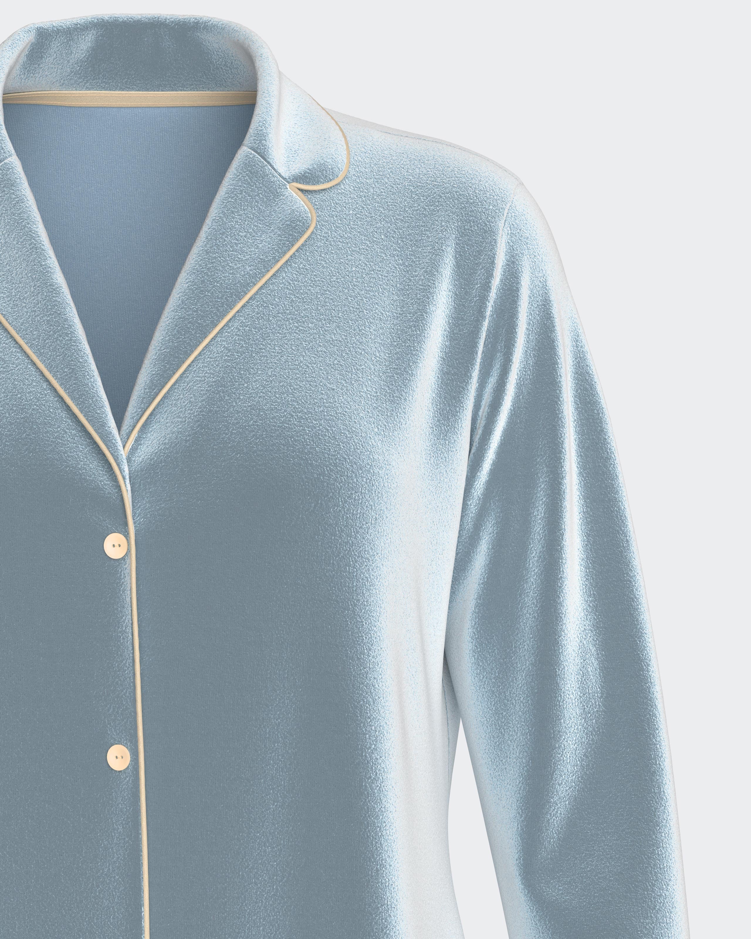 Women's velvet pyjama in Cotton Modal