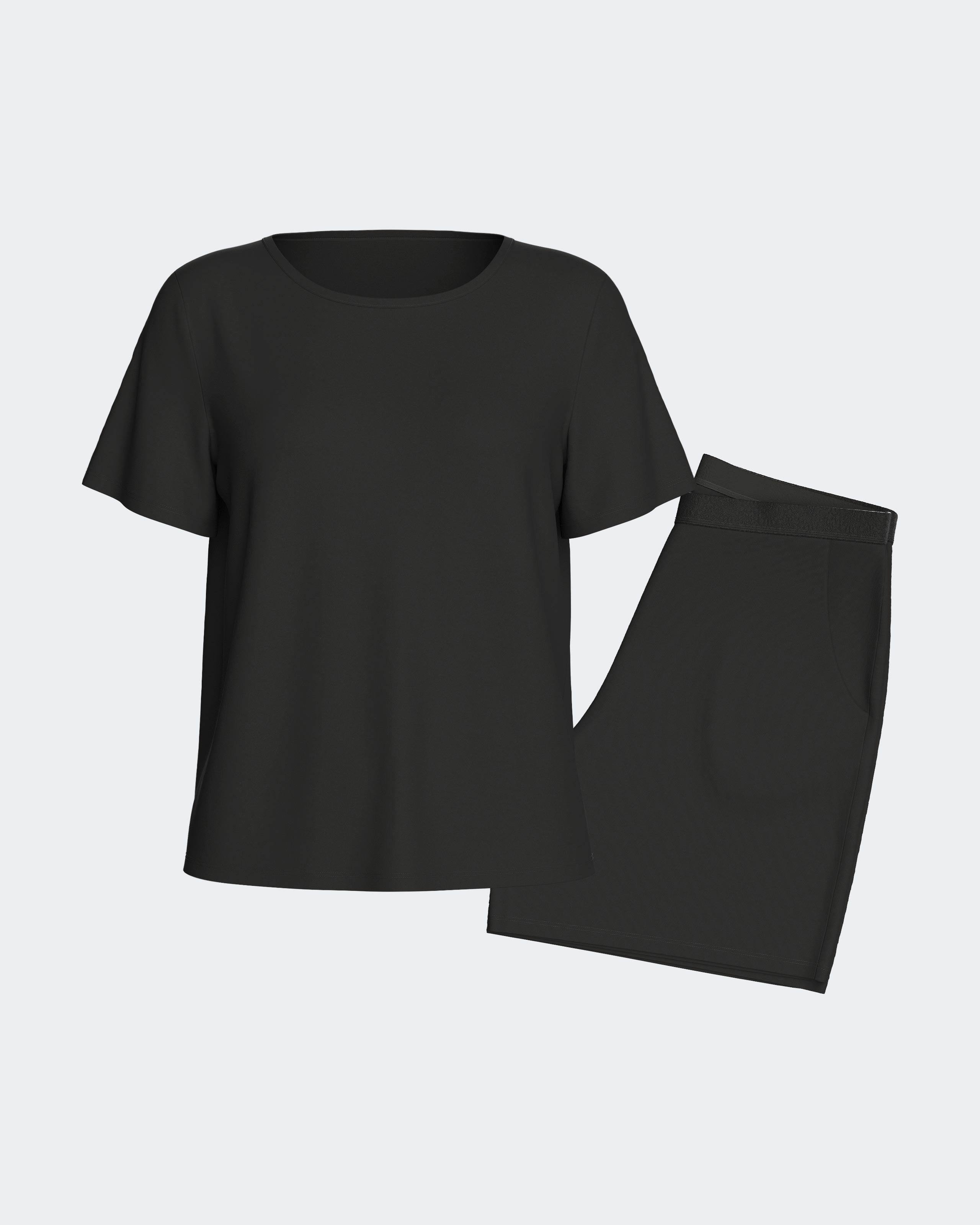 Kort pyjamas i blød modal