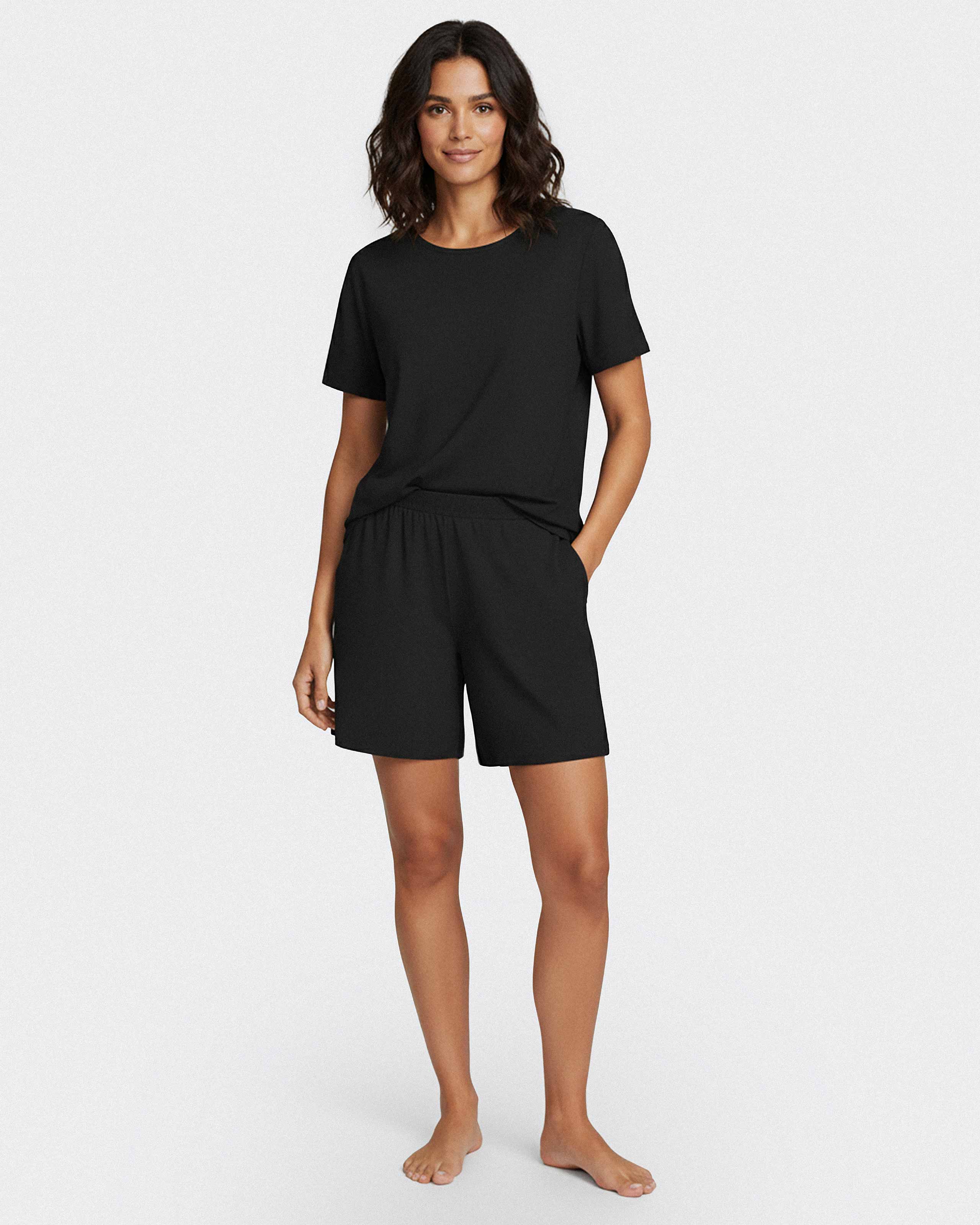 Pyjama court pour femme en modal