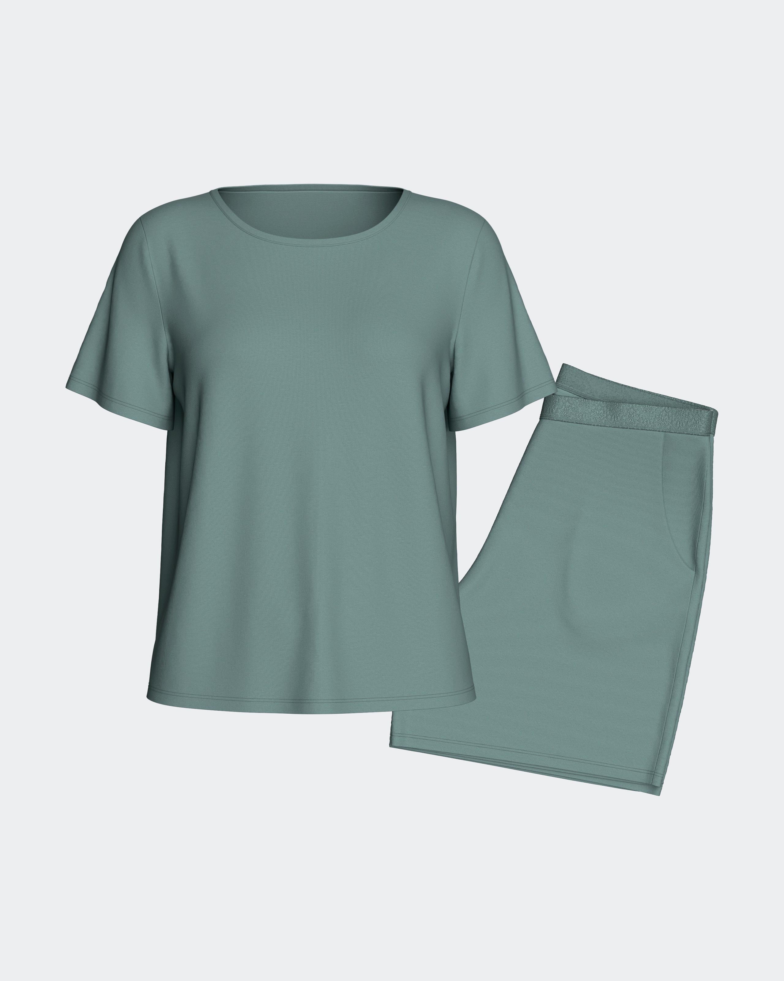 Kort pyjamas i blød modal