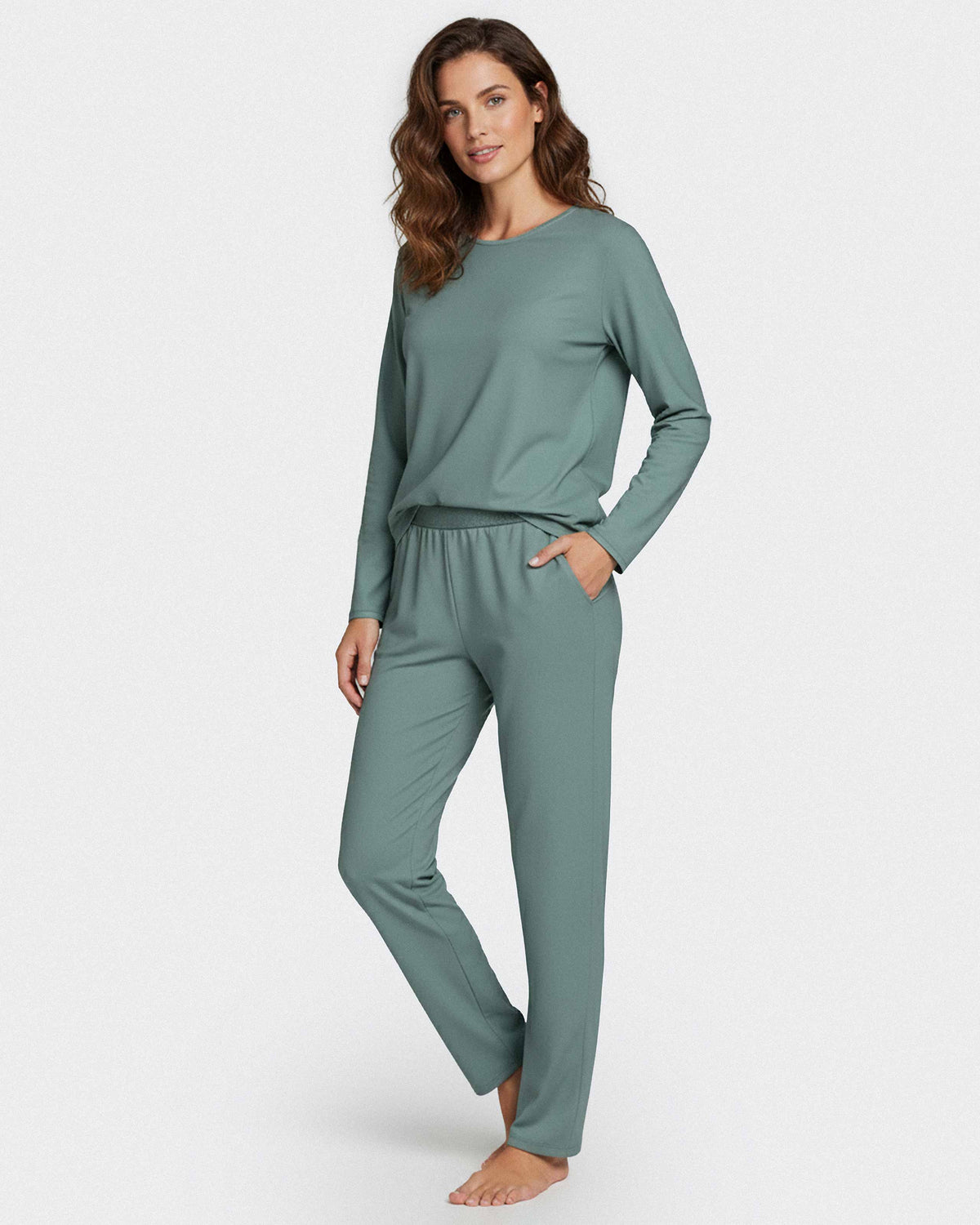 Langer Damenpyjama aus Modal