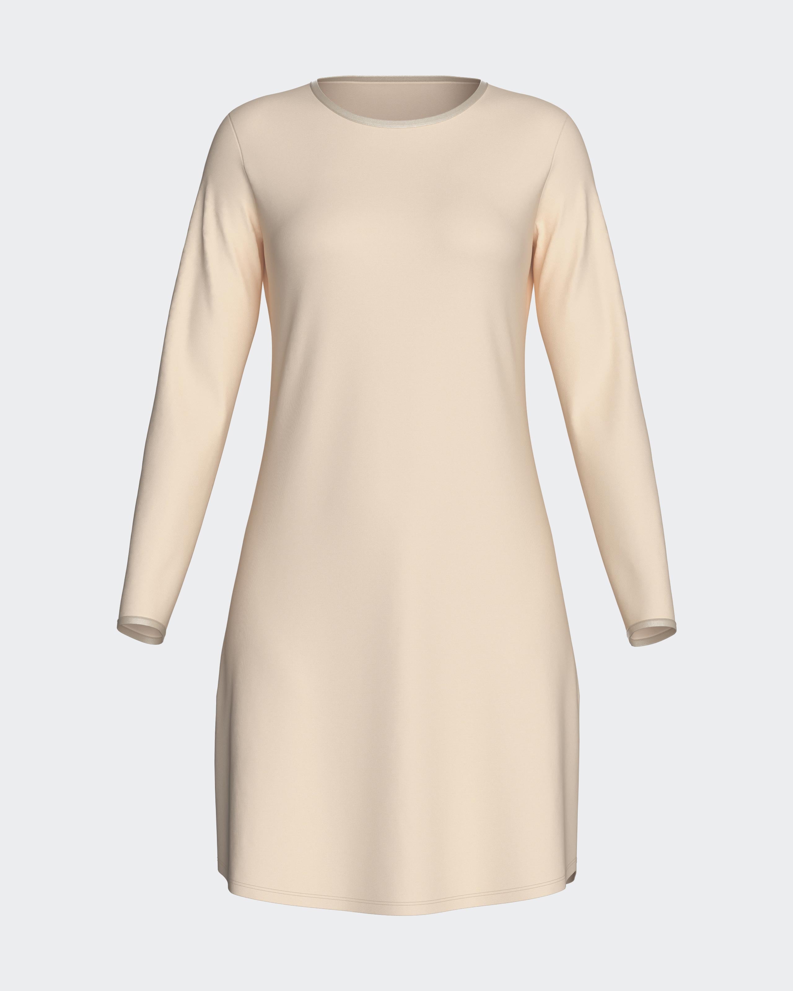 Chemise de nuit unie en modal