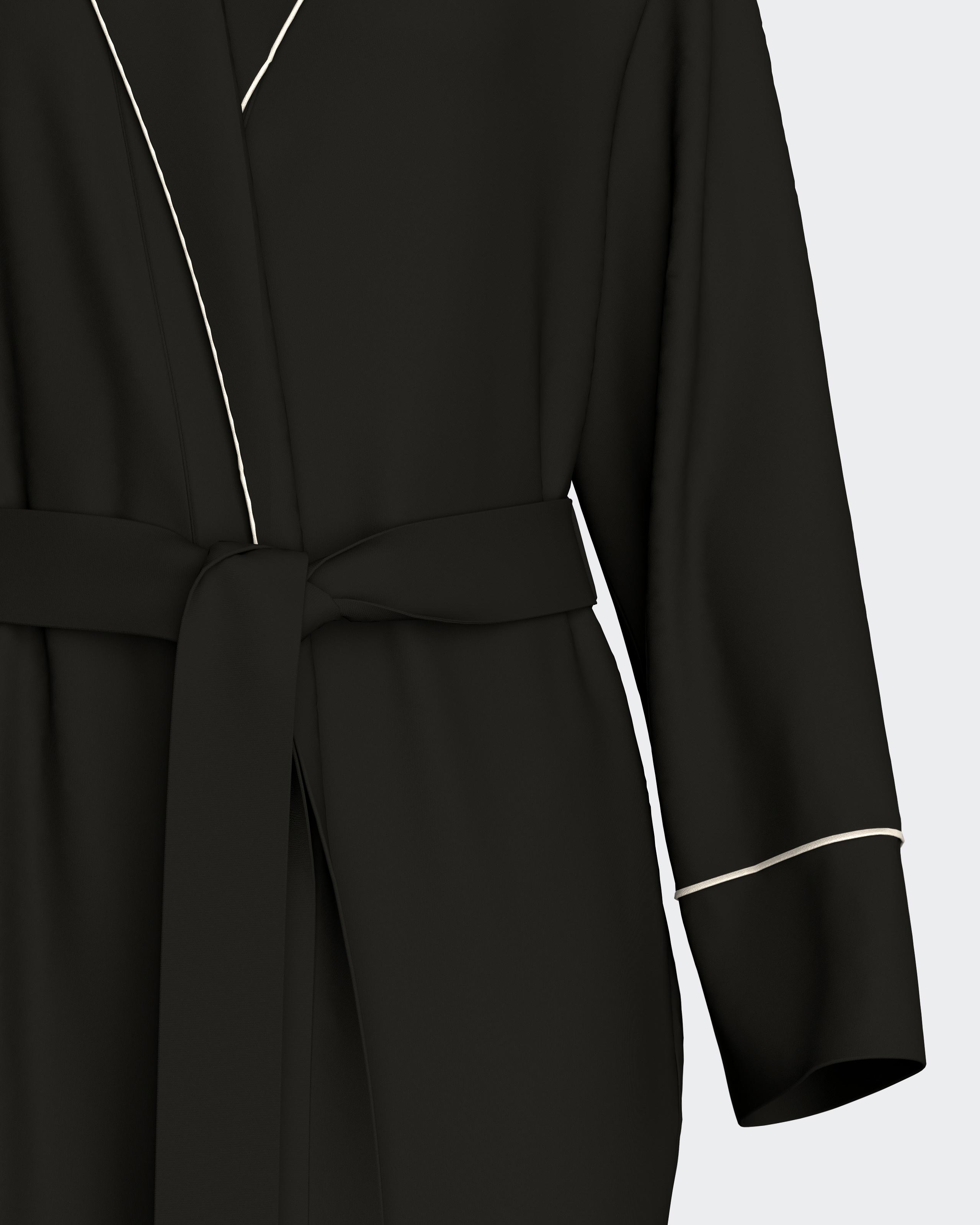Morgenkåbe i blød modal og polyester