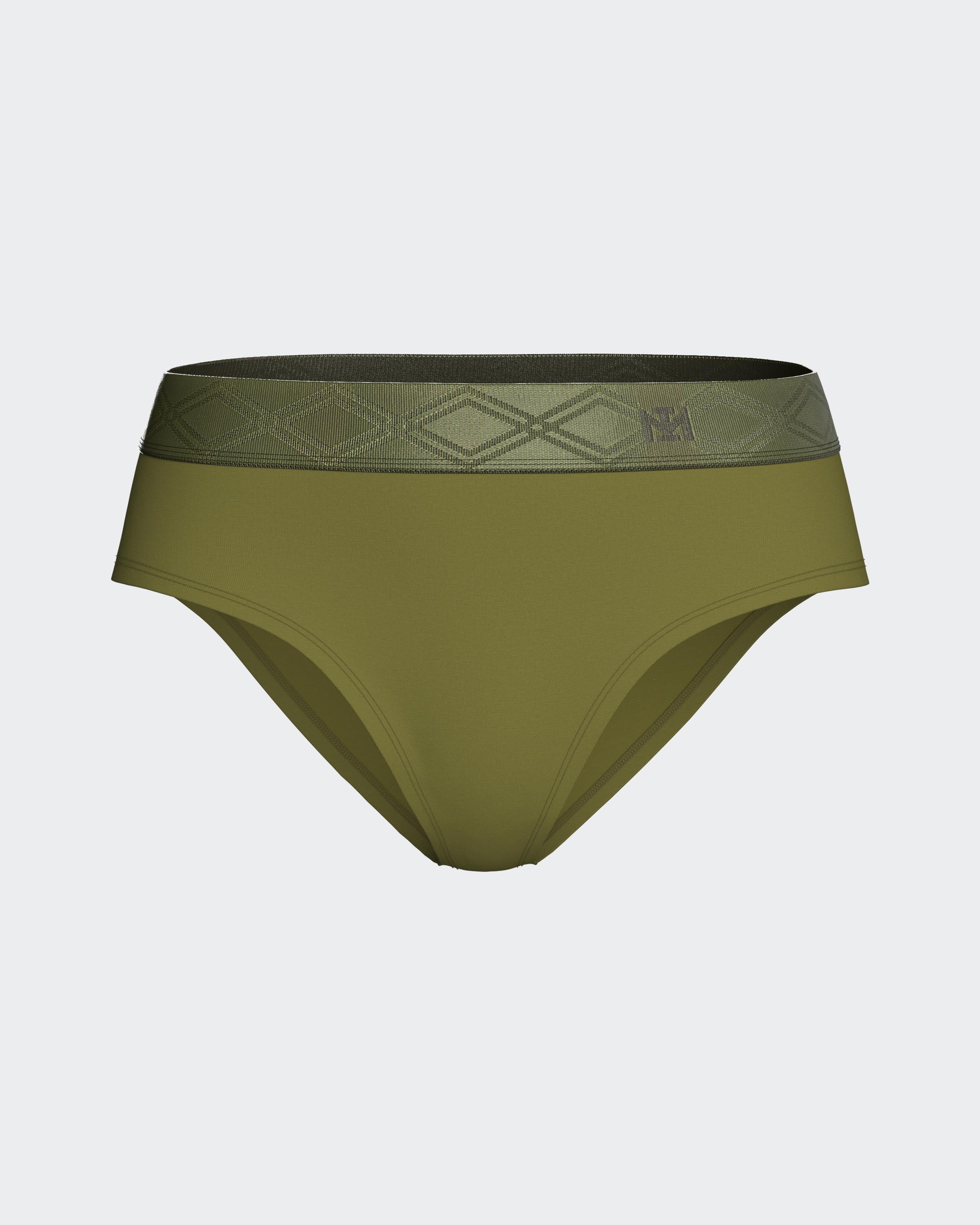 Cueca com cintura elástica em Lyocell