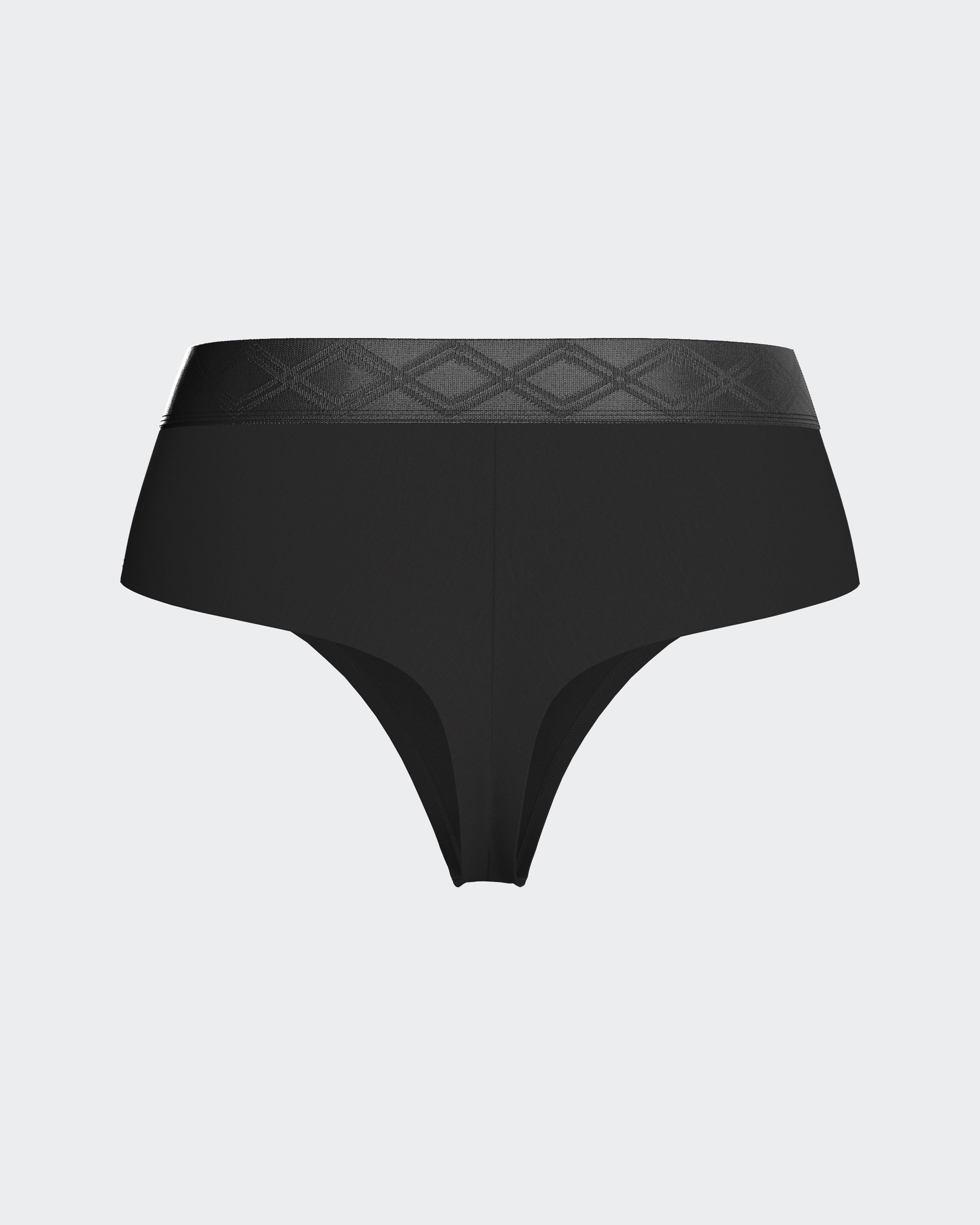 Thong with elasticated waistband in Lyocell