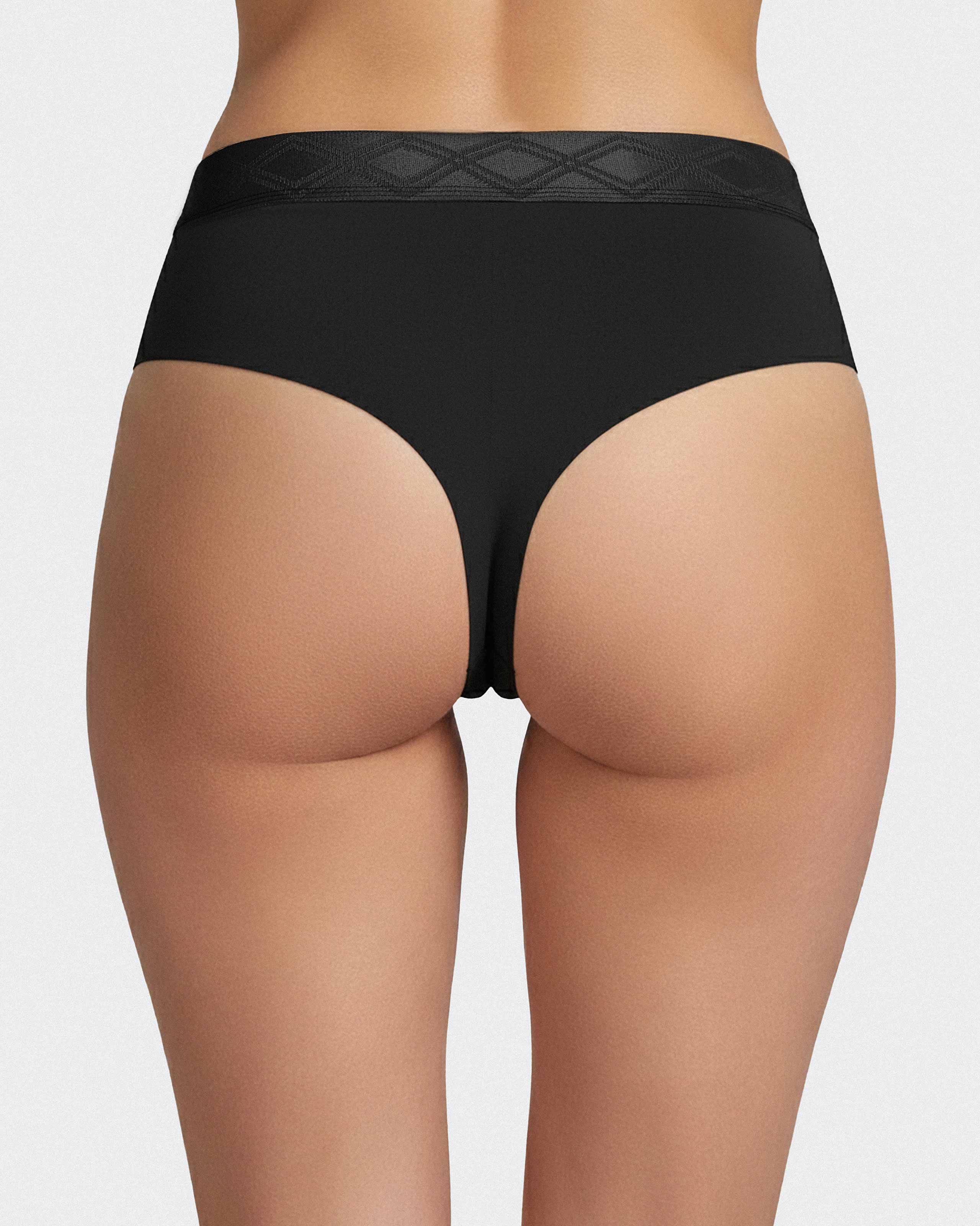 Thong with elasticated waistband in Lyocell