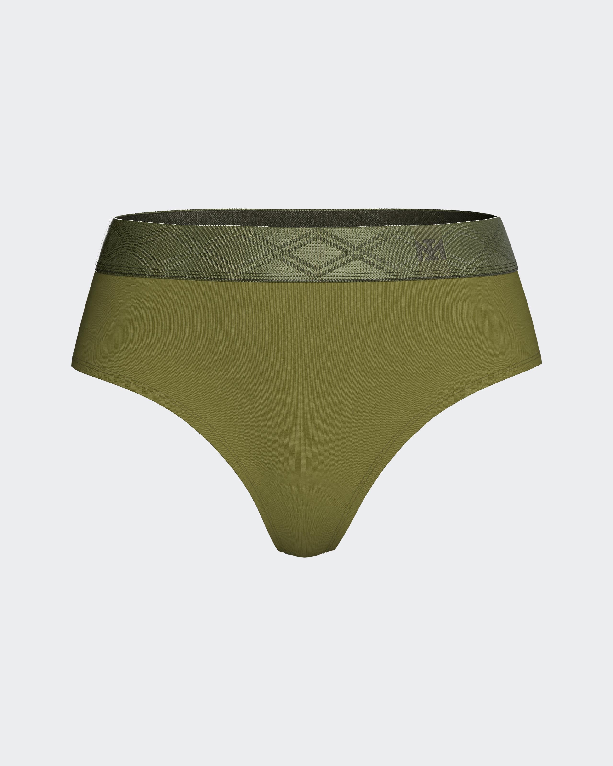 Thong with elasticated waistband in Lyocell
