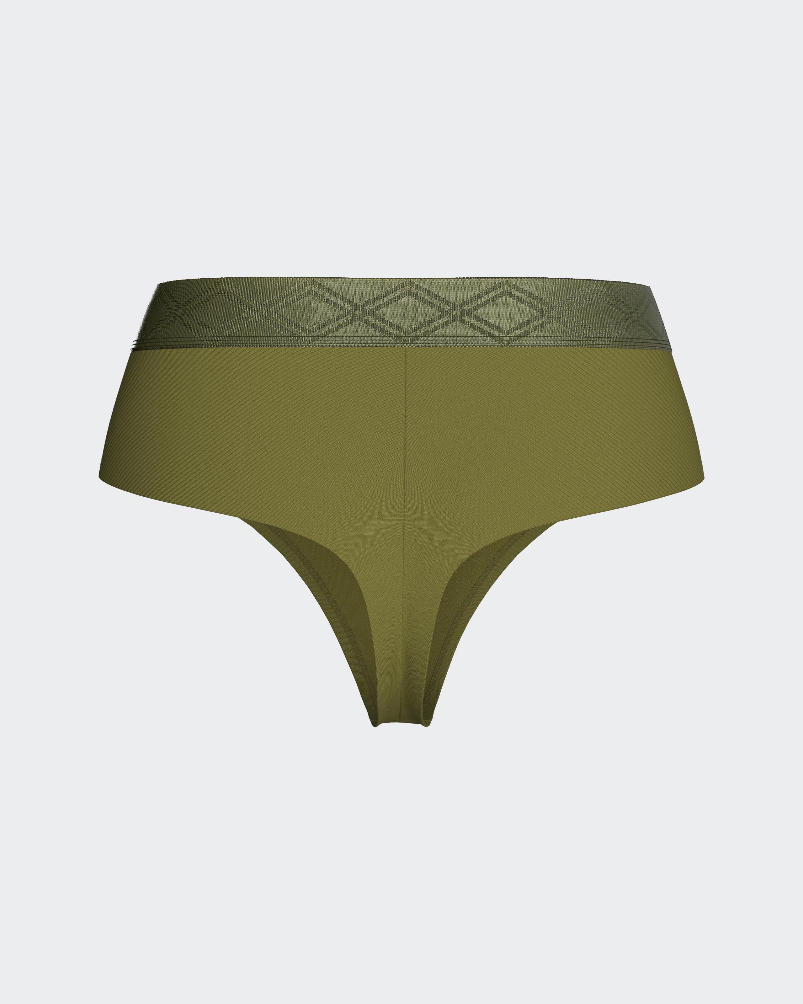 Thong with elasticated waistband in Lyocell
