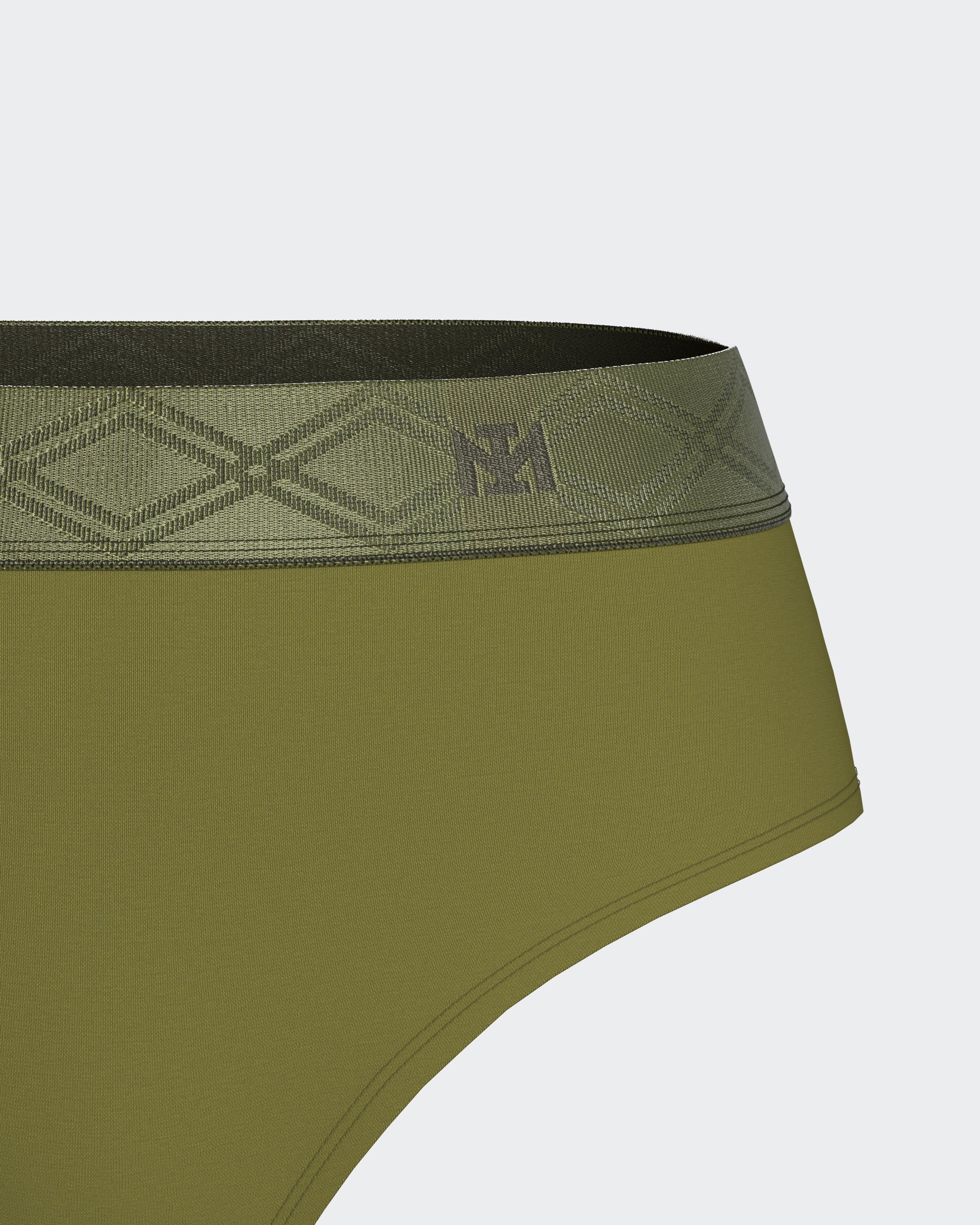 Thong with elasticated waistband in Lyocell