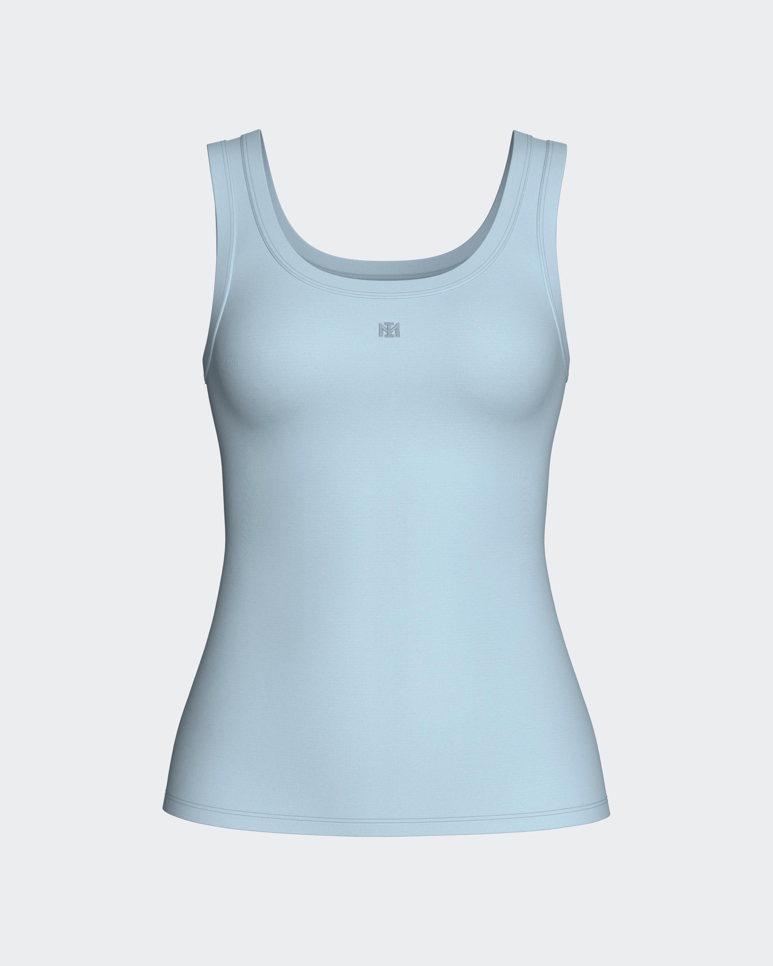 Top with wide straps in Lyocell