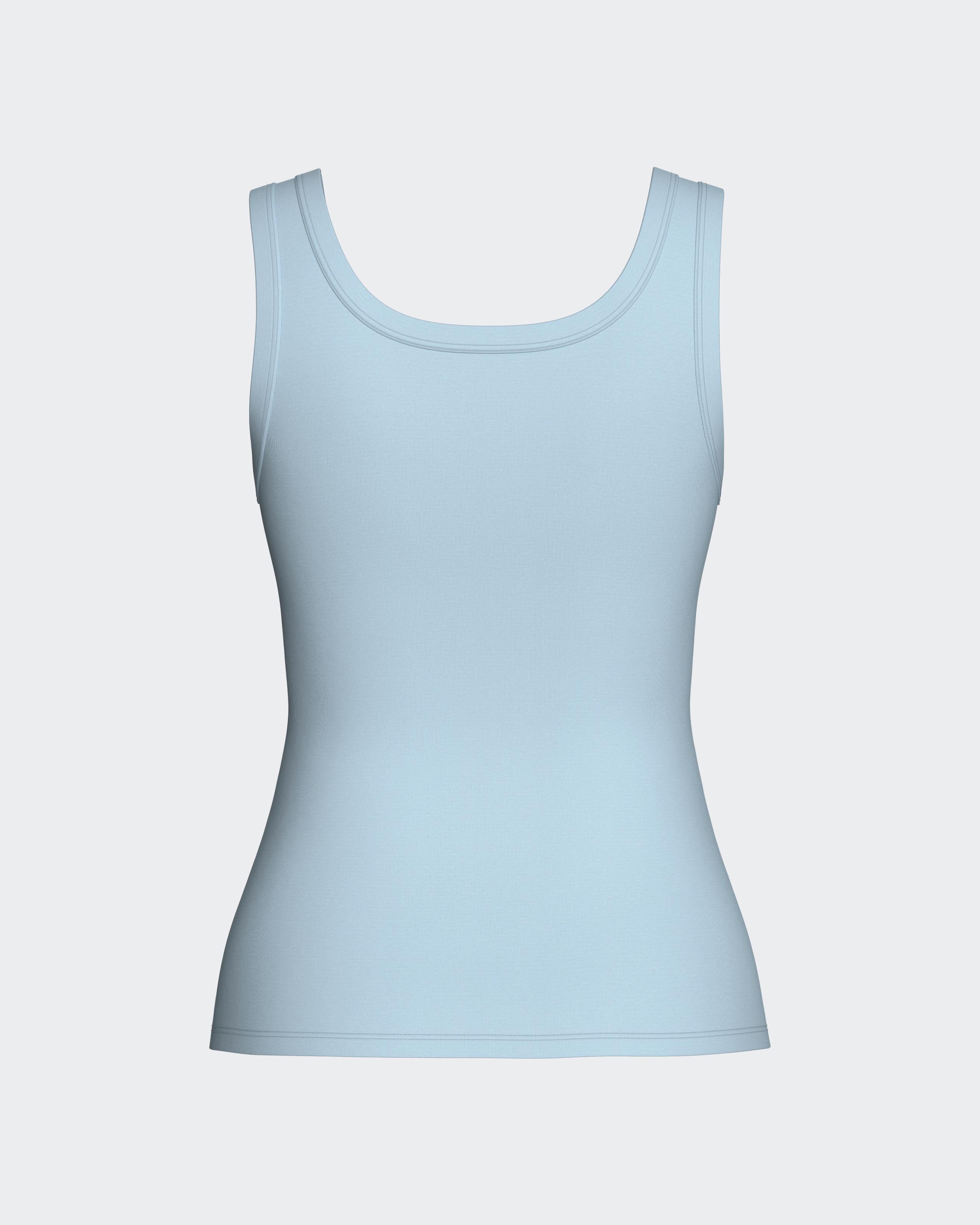 Top with wide straps in Lyocell