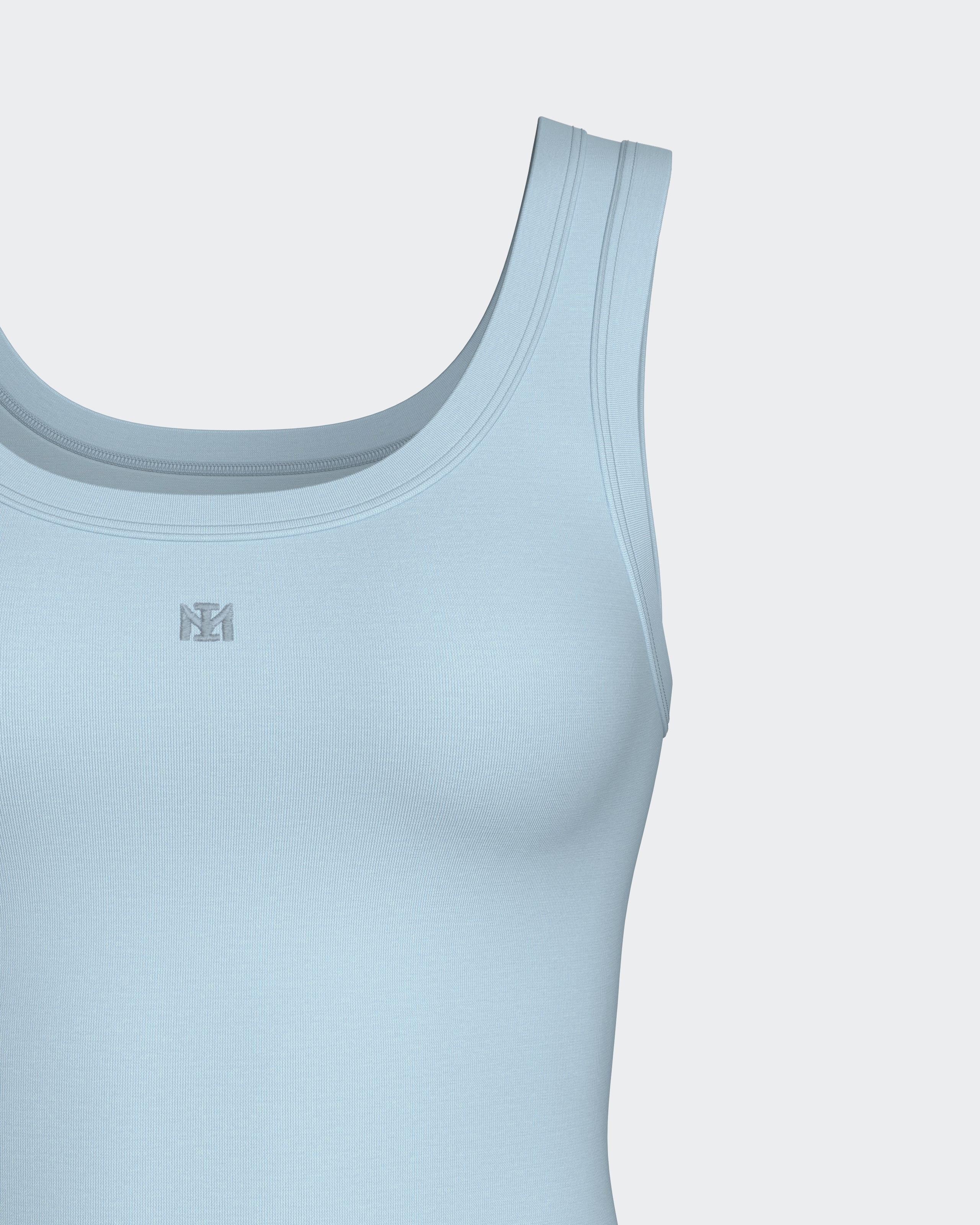 Top with wide straps in Lyocell