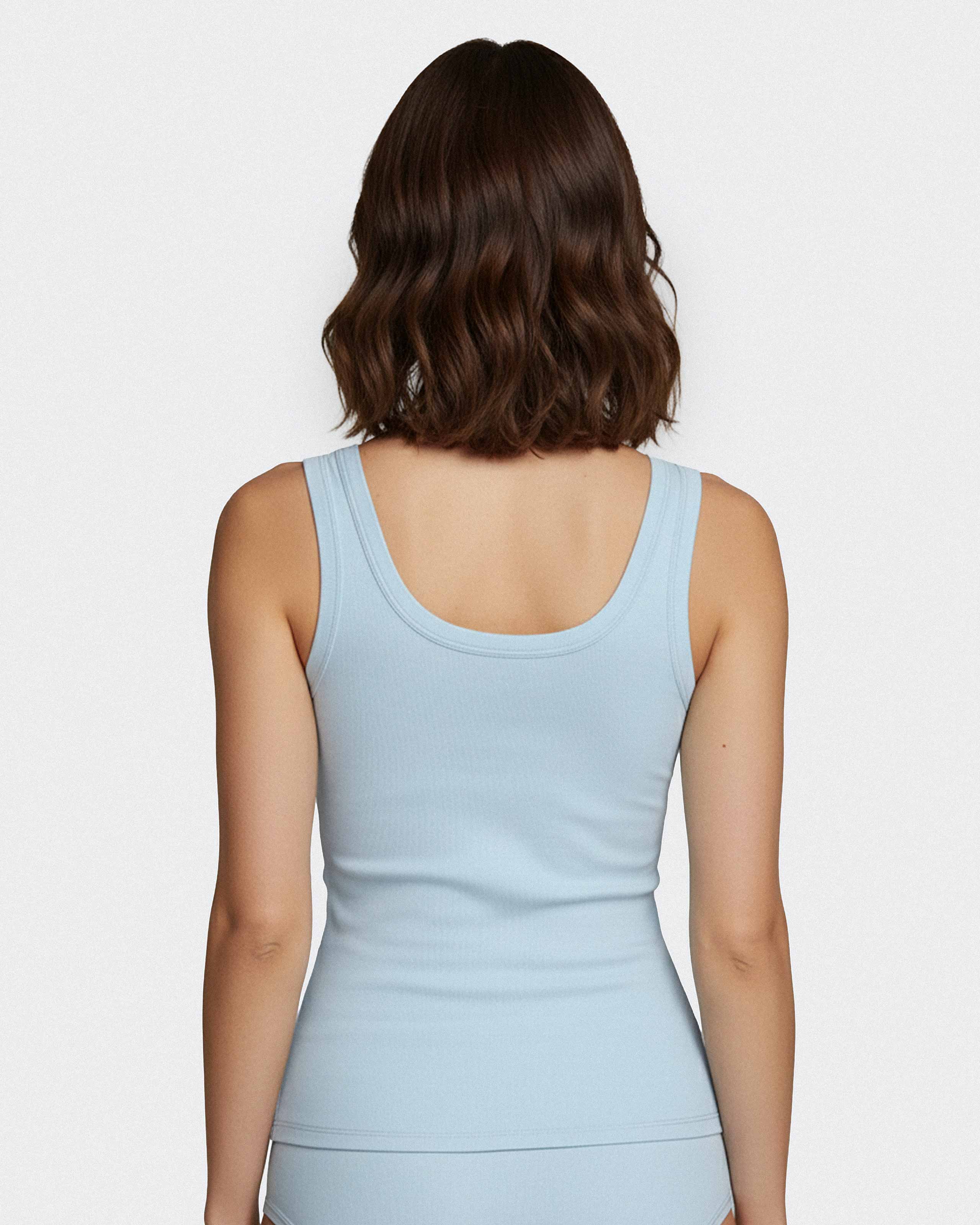 Top with wide straps in Lyocell