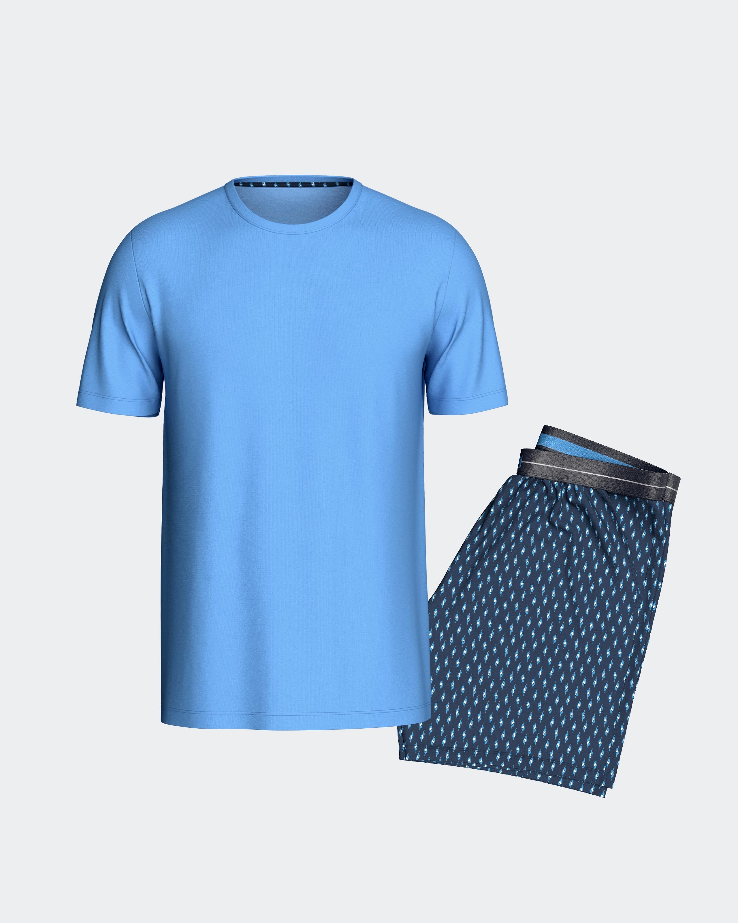 Kurzer Herren-Pyjama aus Baumwolle