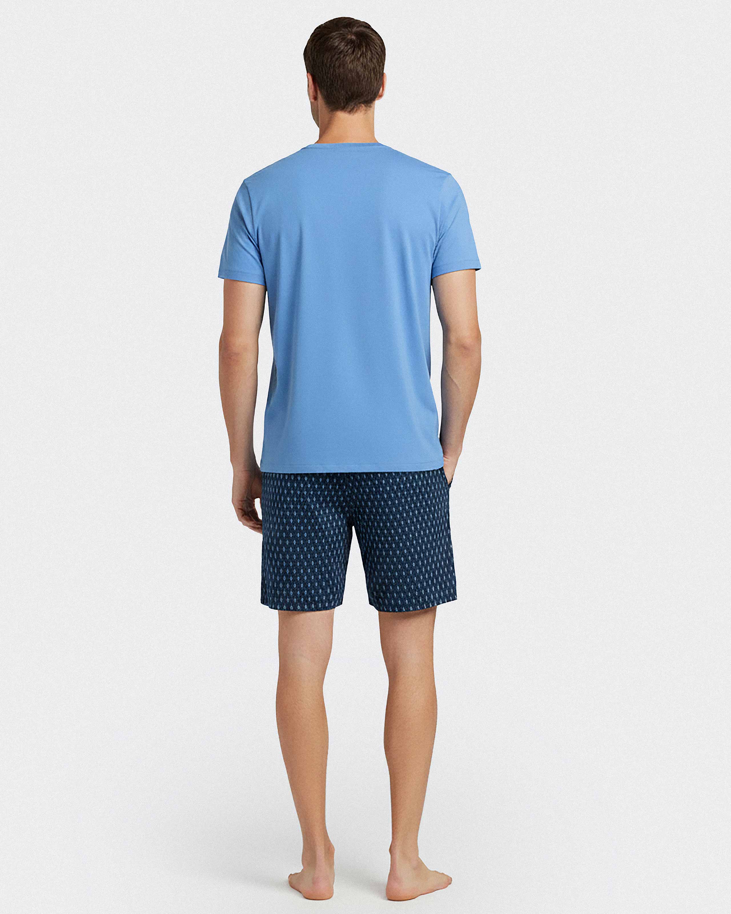 Pijama curto de homem em Algodão