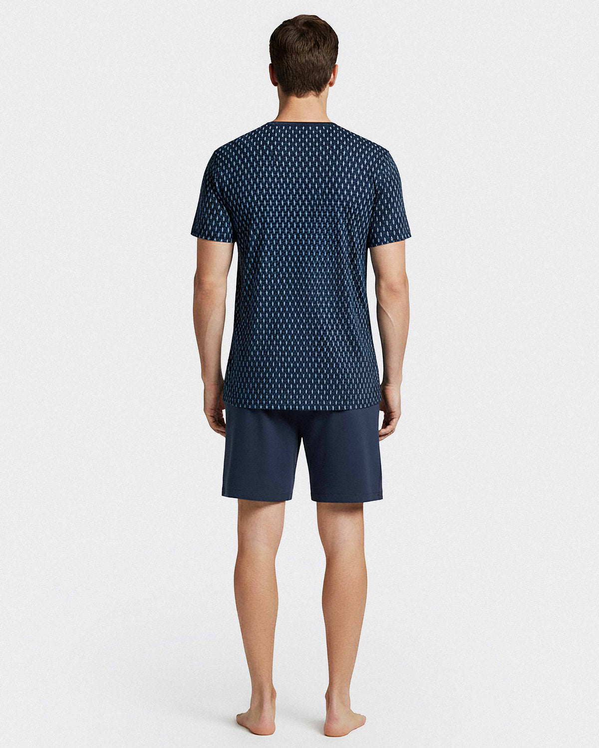 Pijama curto de homem em Algodão