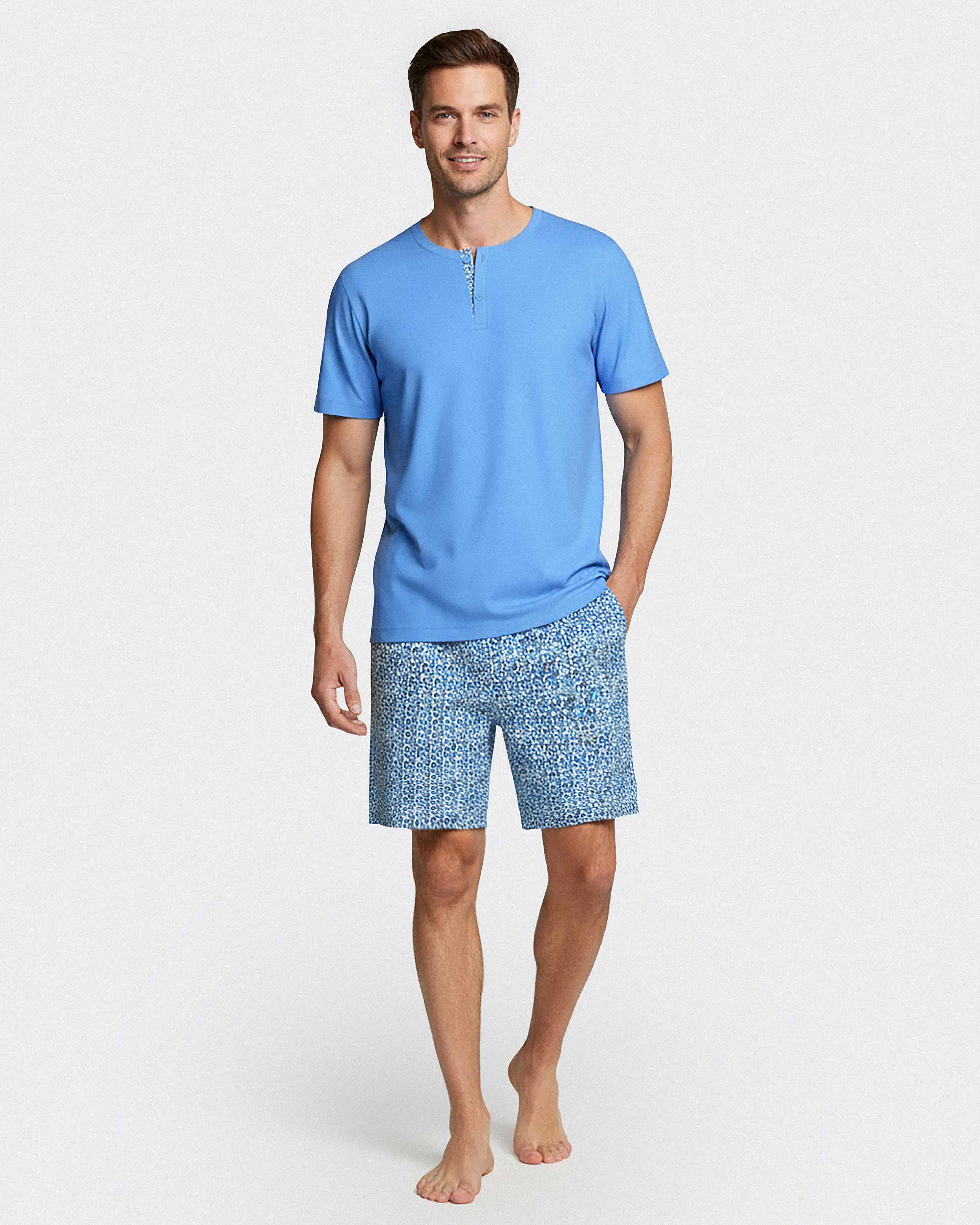 Kurzer Herren-Pyjama aus Baumwolle
