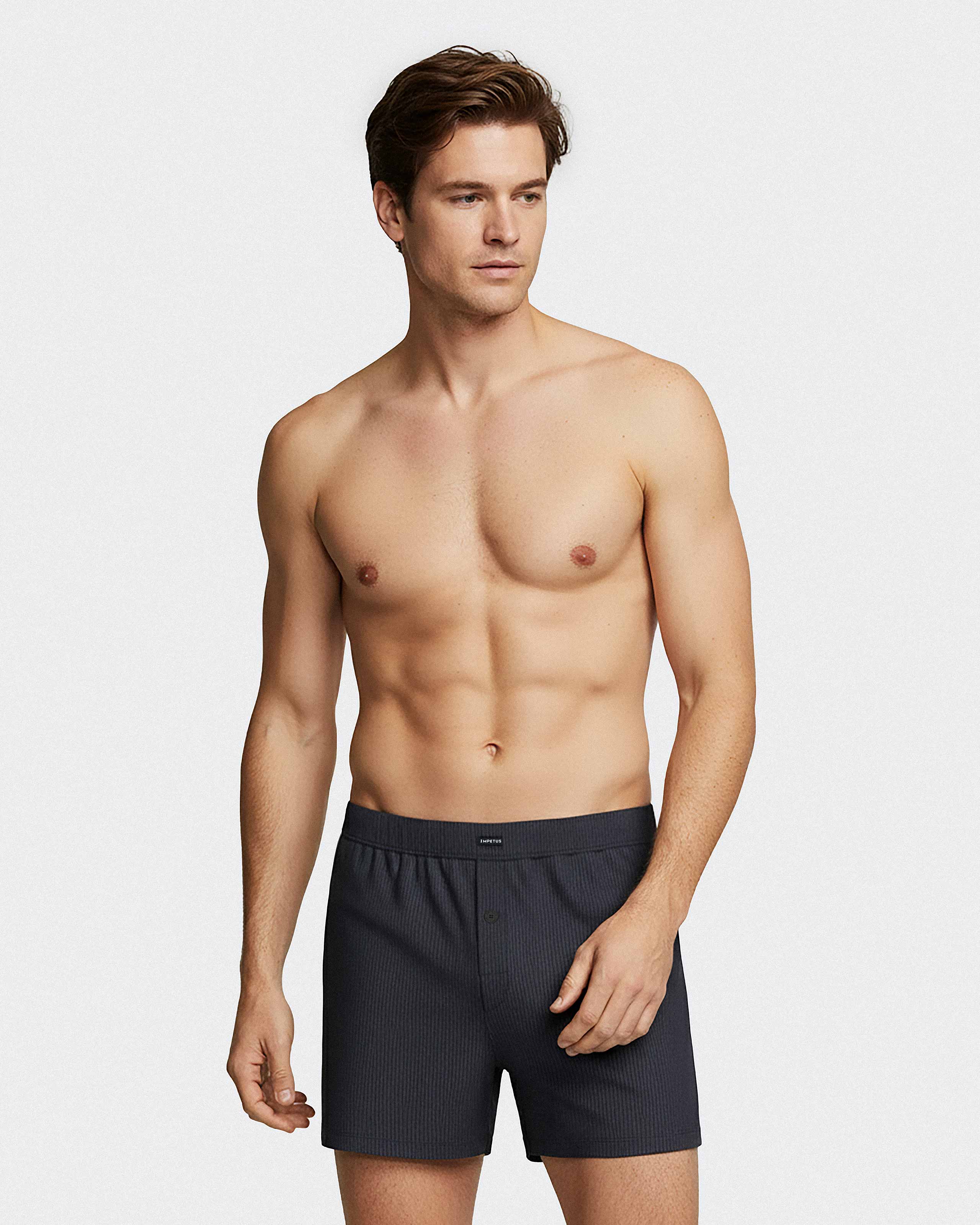 Men's boxershorts with button in cotton Modal