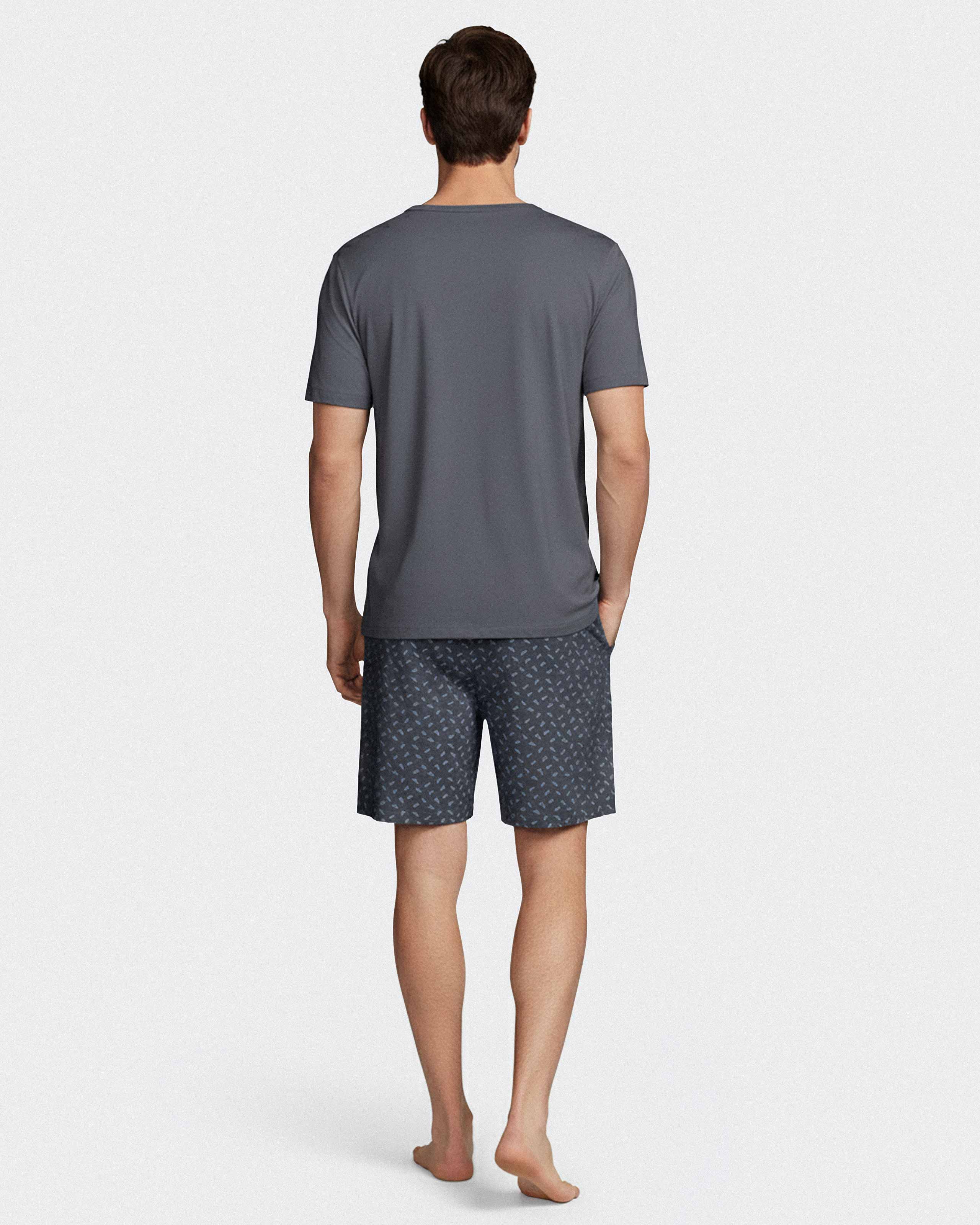 Pijama curto de homem em Lyocell