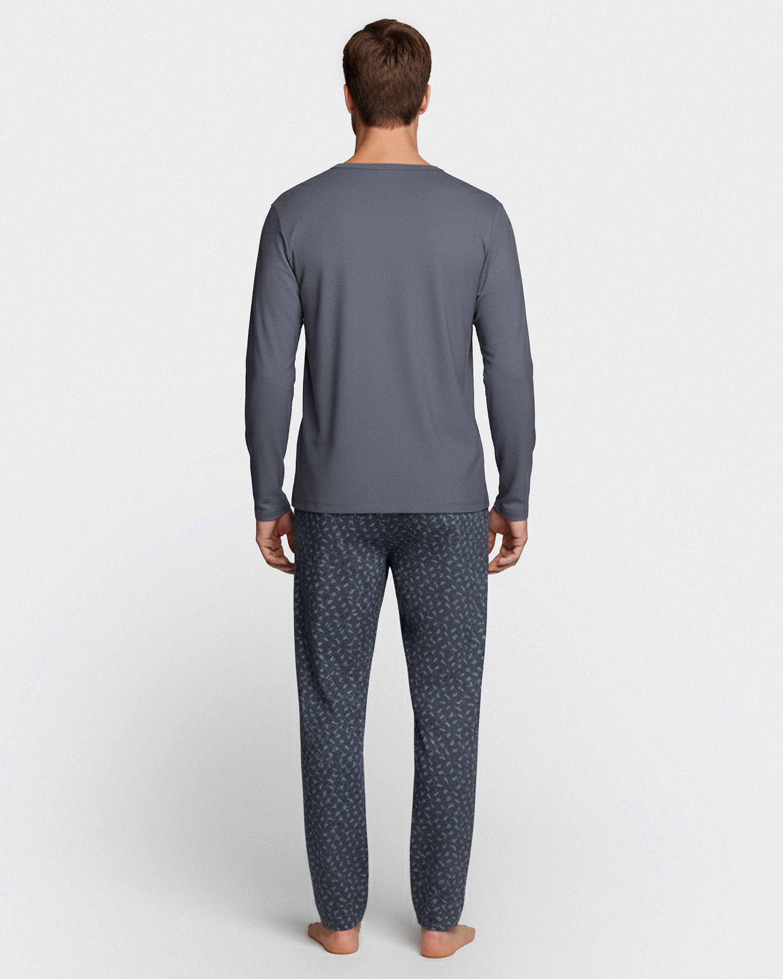 Pijama largo de hombre en Lyocell
