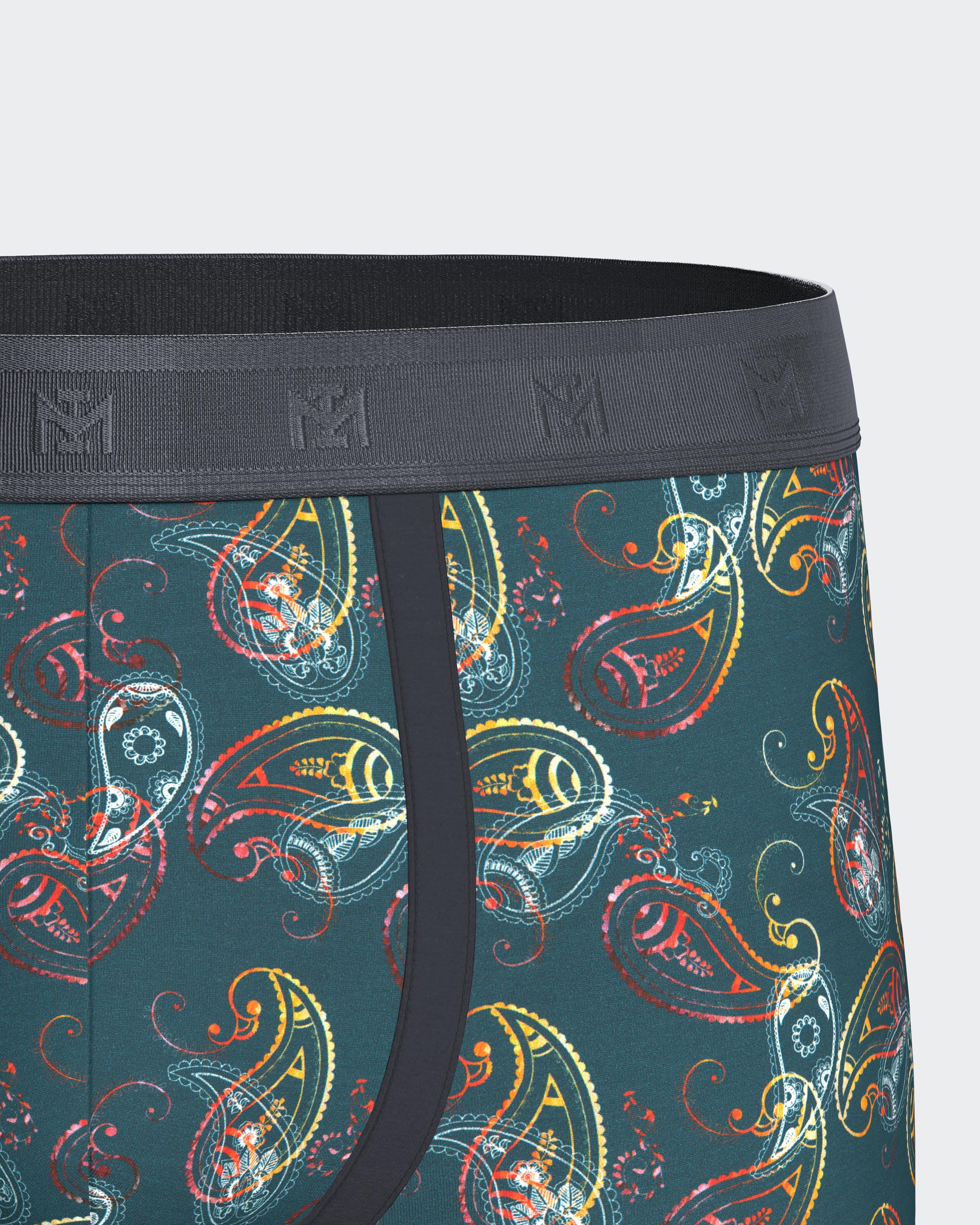 Men's boxer with cornucopia print in Lyocell