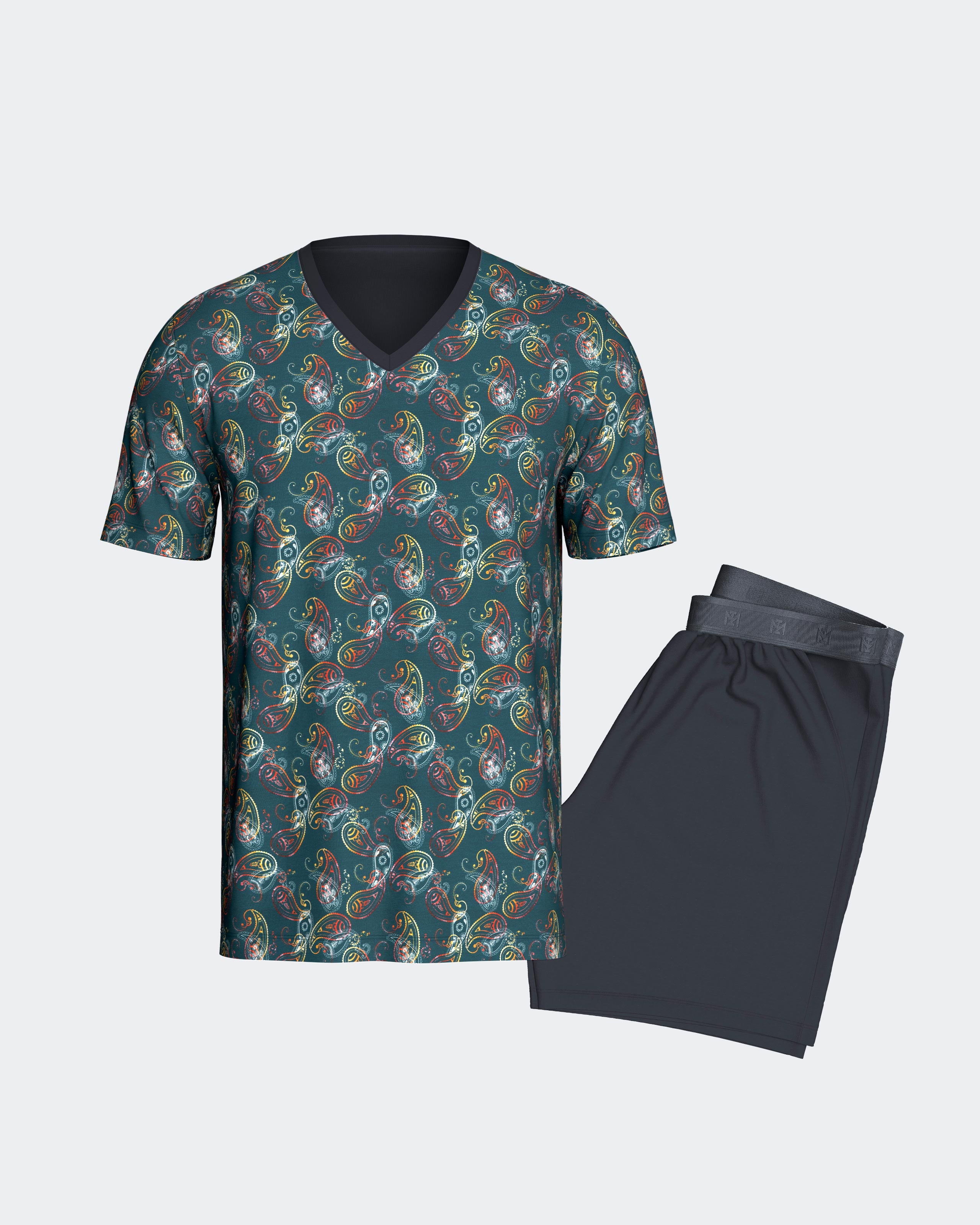 Pijama de hombre estampado paisley en Lyocell