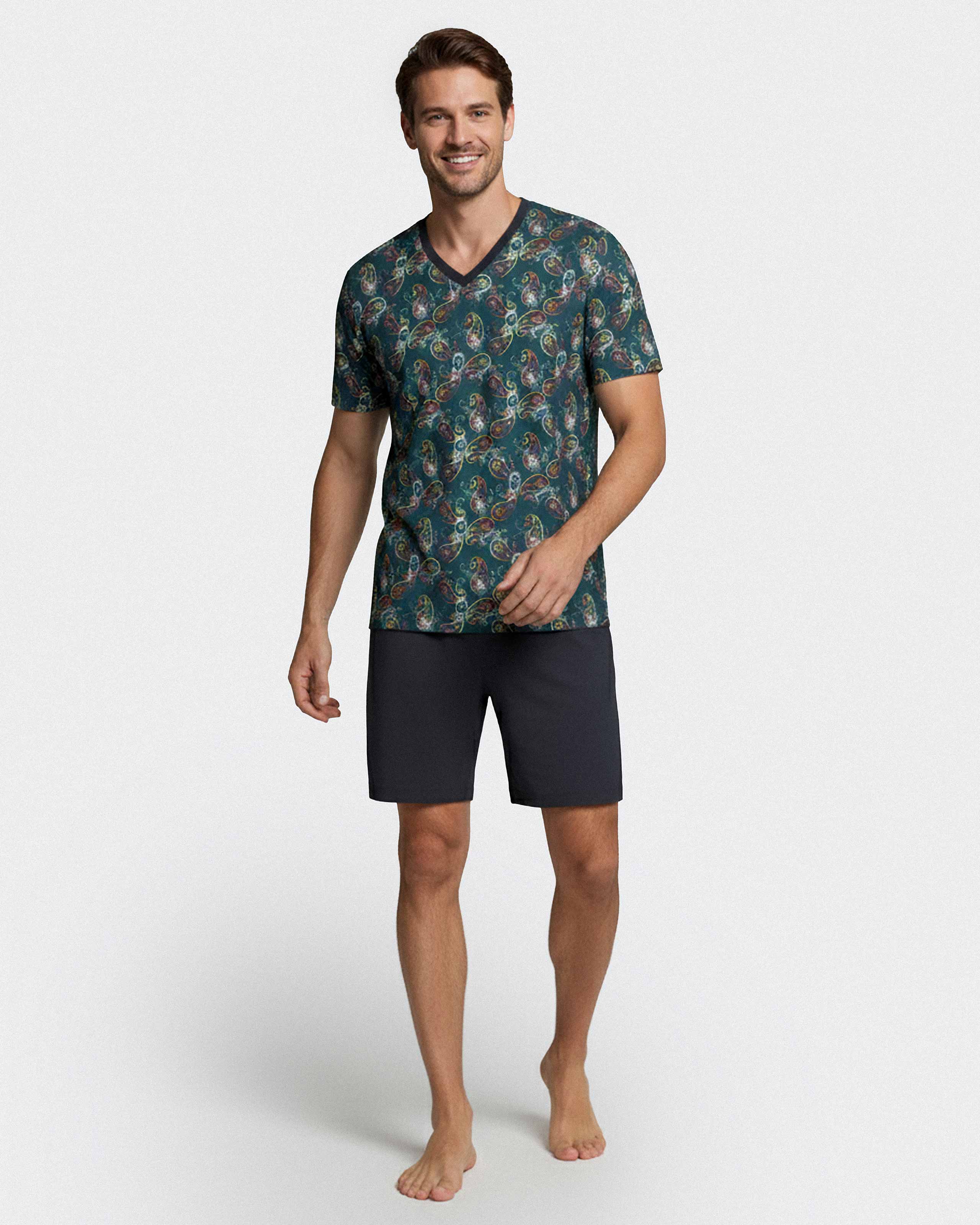 Pijama de hombre estampado paisley en Lyocell