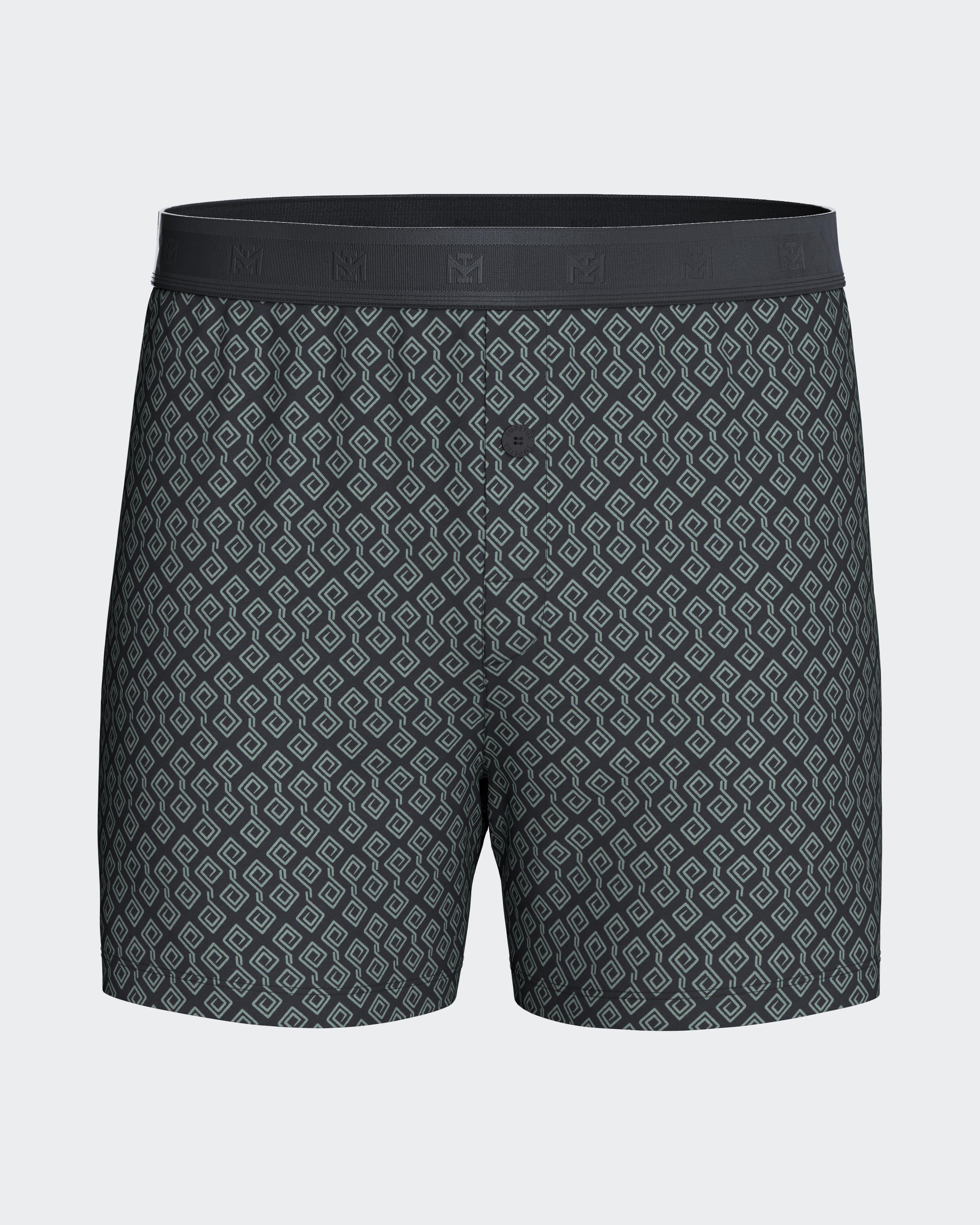 Herren-Boxershorts mit Knopf aus Lyocell