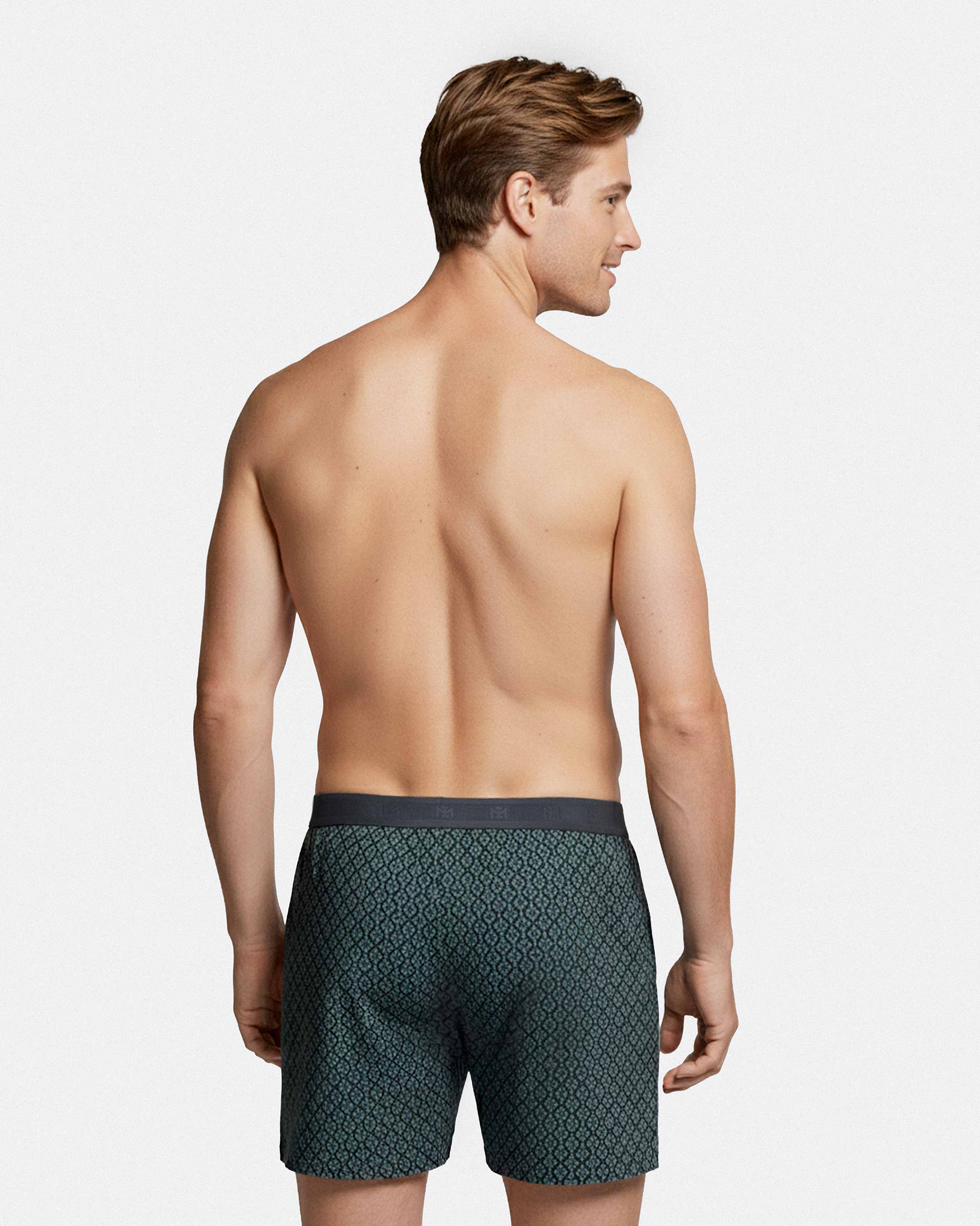 Men's button-fly boxer in Lyocell