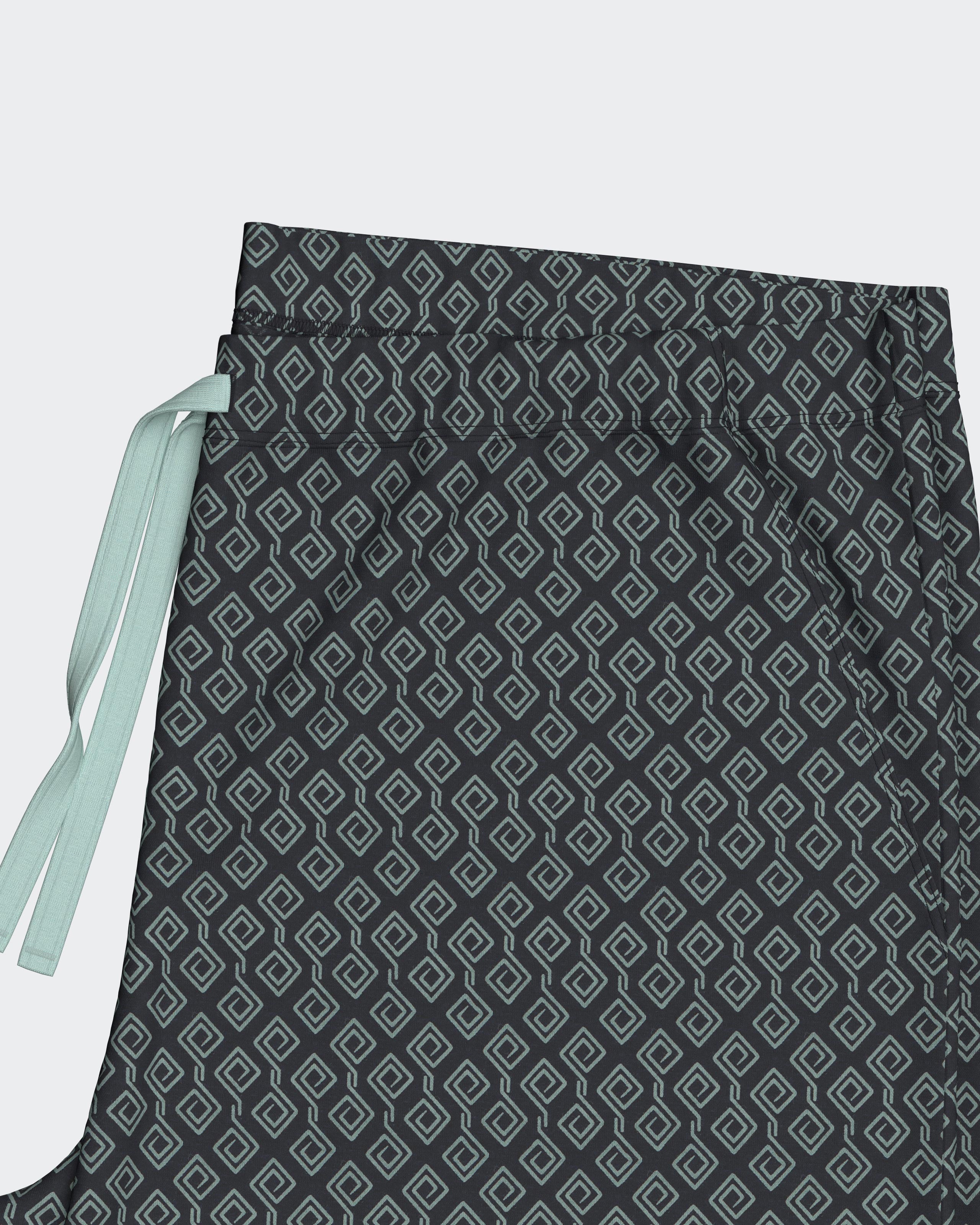Pijama curto de homem estampado em Lyocell