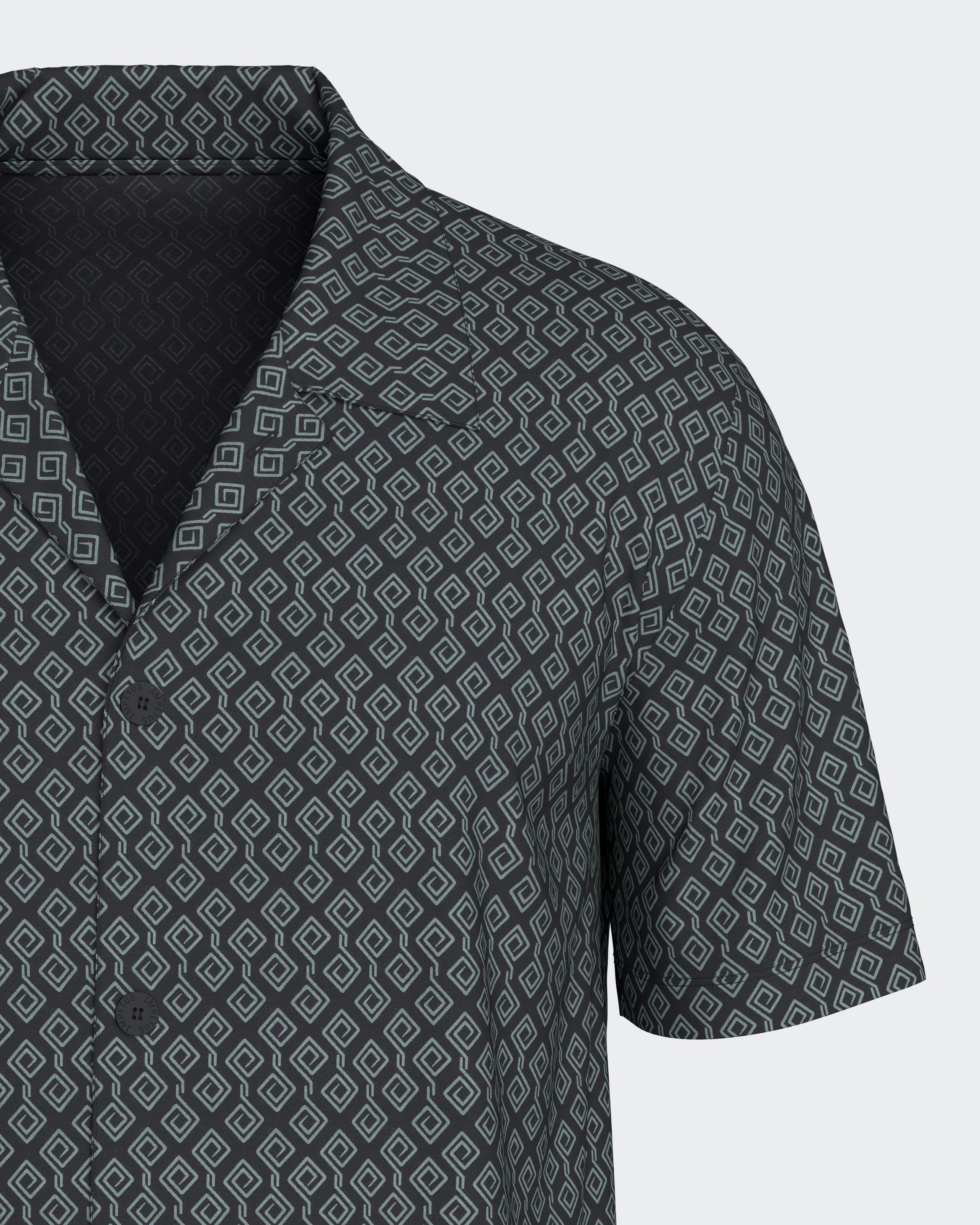Men's button-down short pyjama in Lyocell