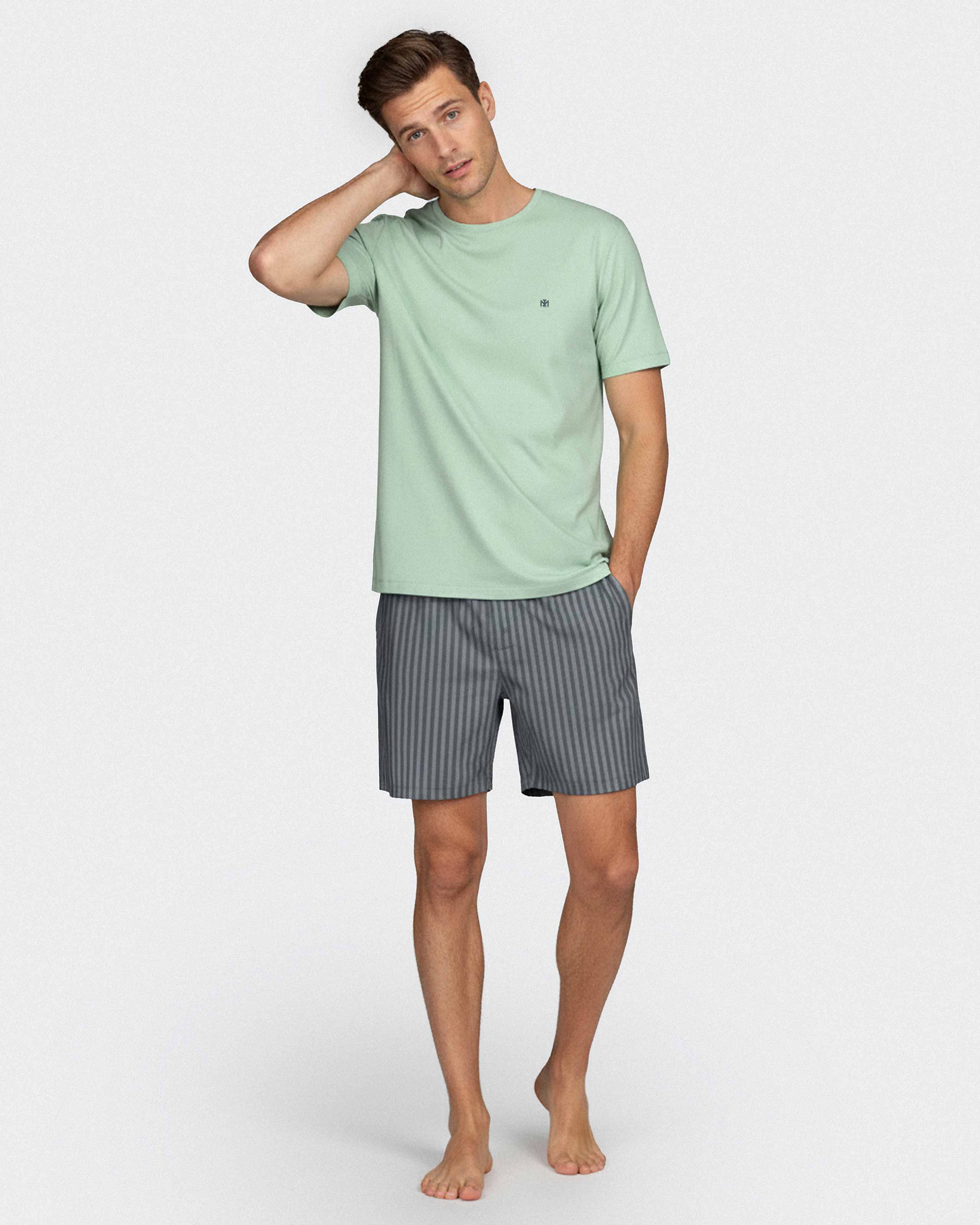 Men's short pyjamas in cotton modal